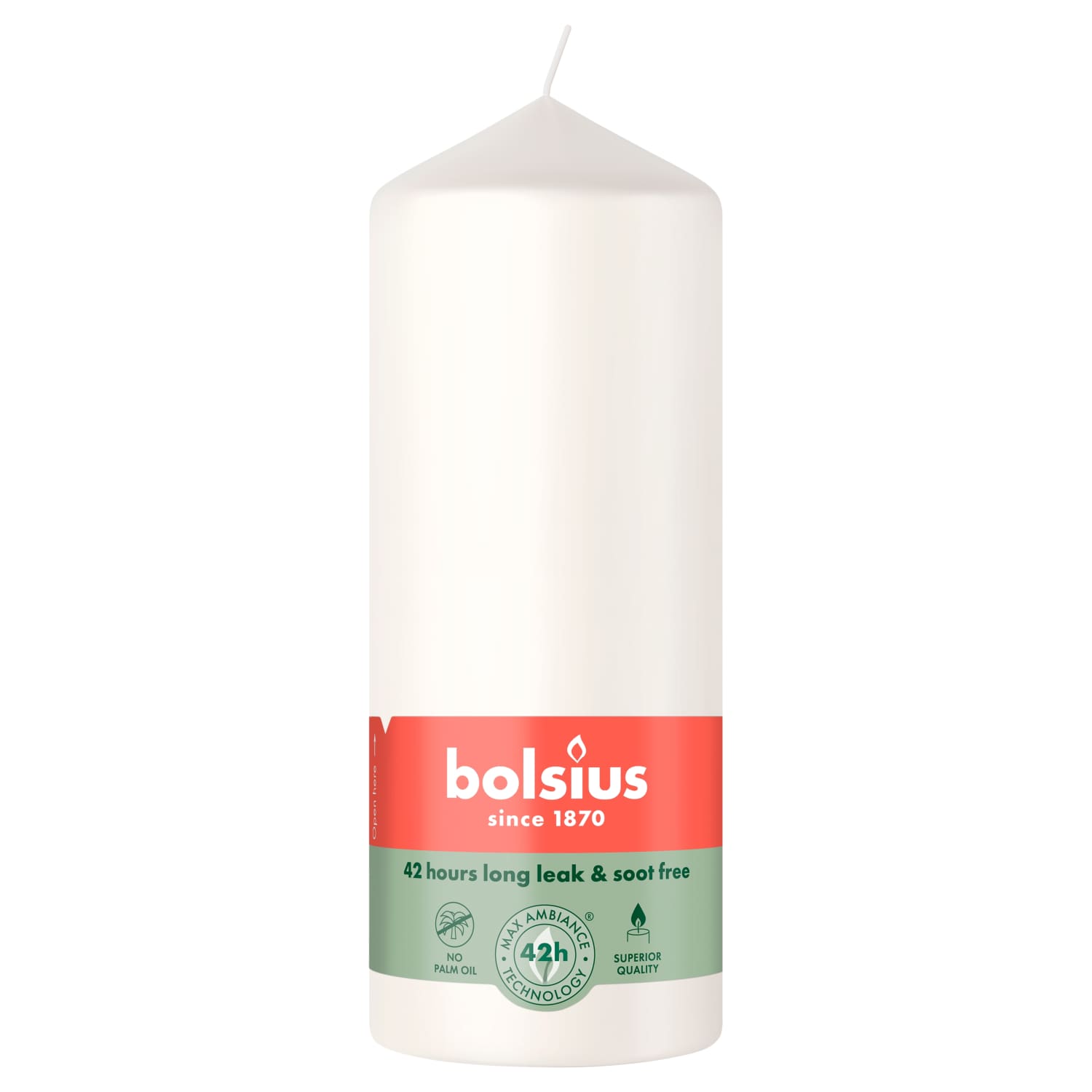 Svece Bolsius cilindr. balta 150/58mm
