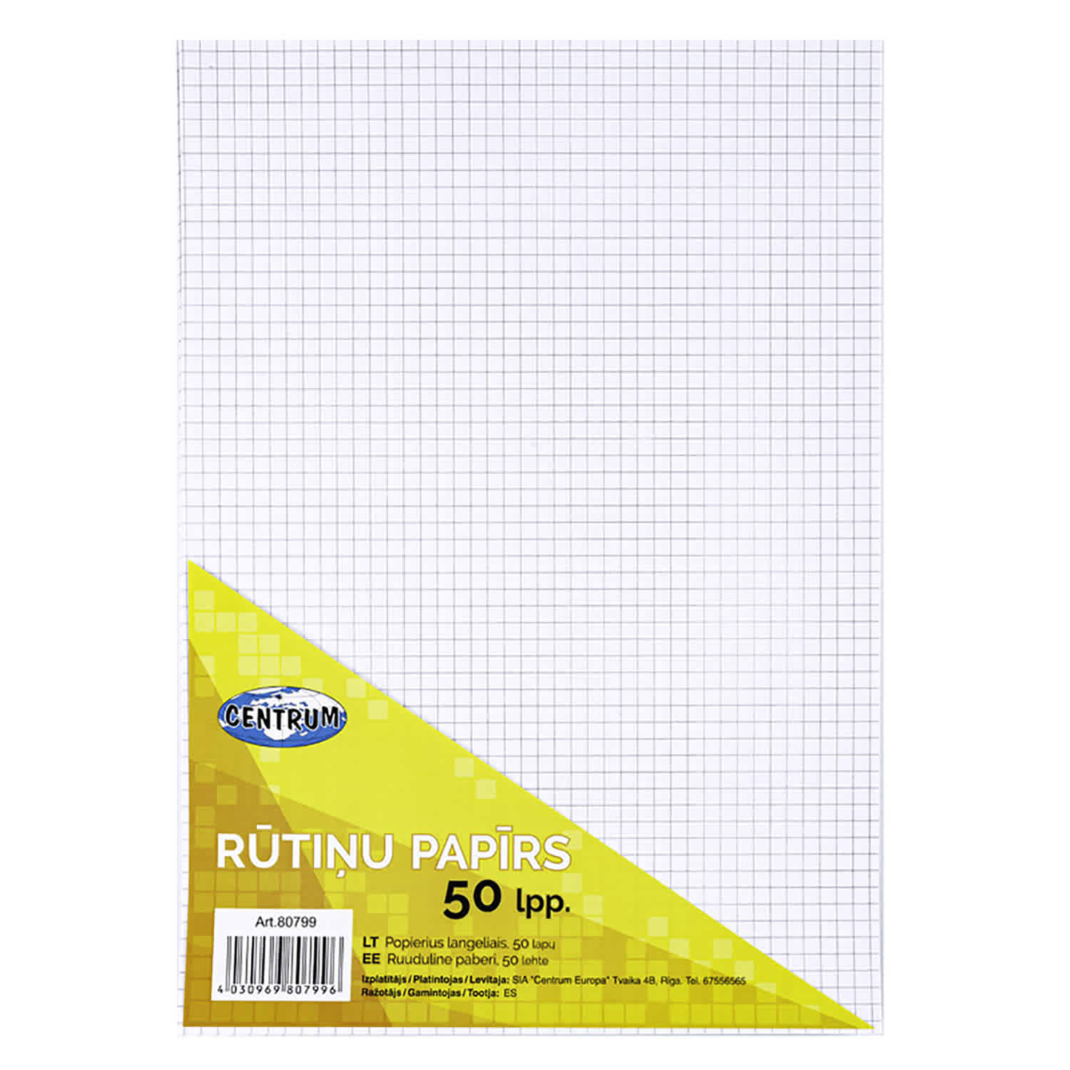 Kirjutuspaber Centrum karbid A4 50 lehte