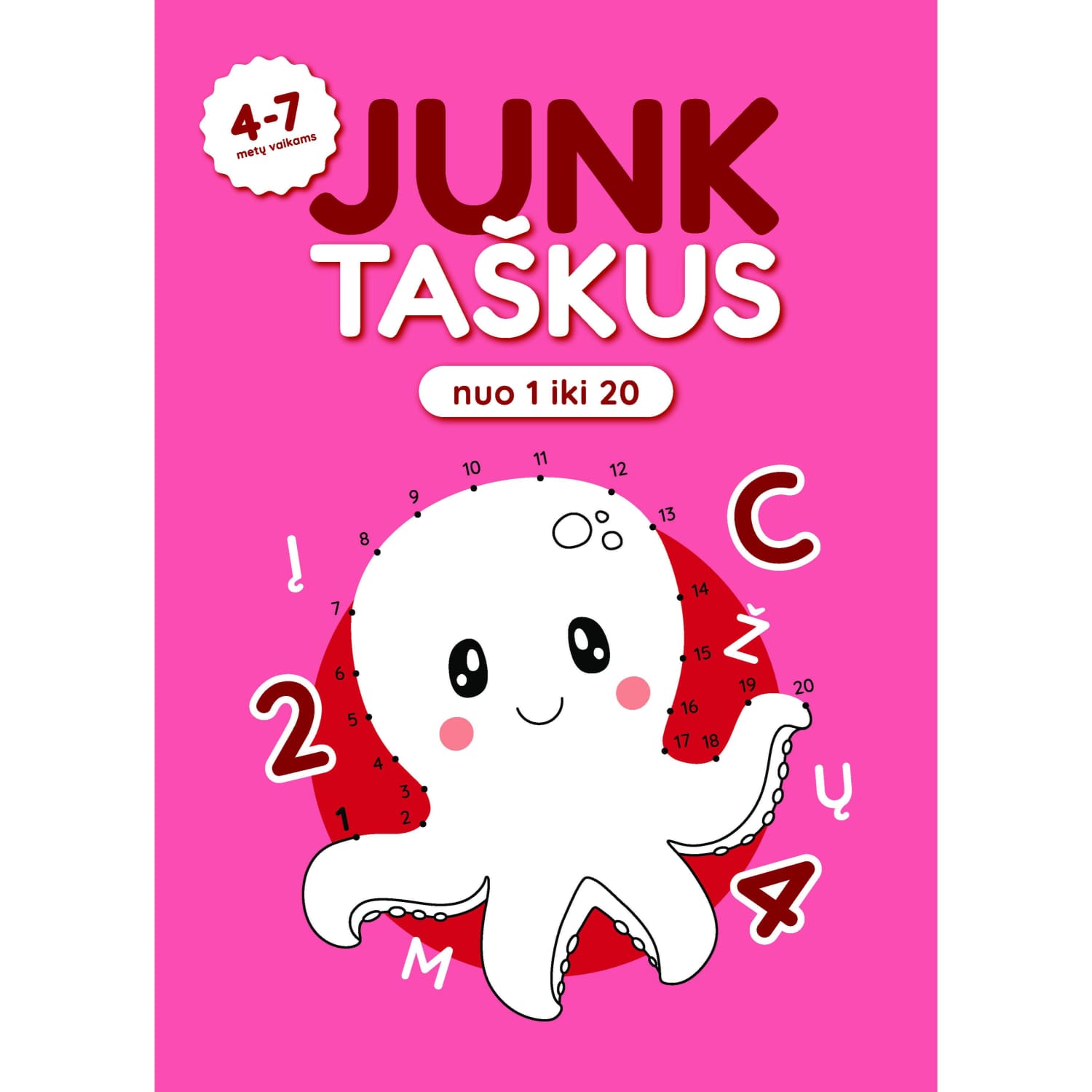 Spalv. knyga JUNK TAŠKUS NUO 1 IKI 20