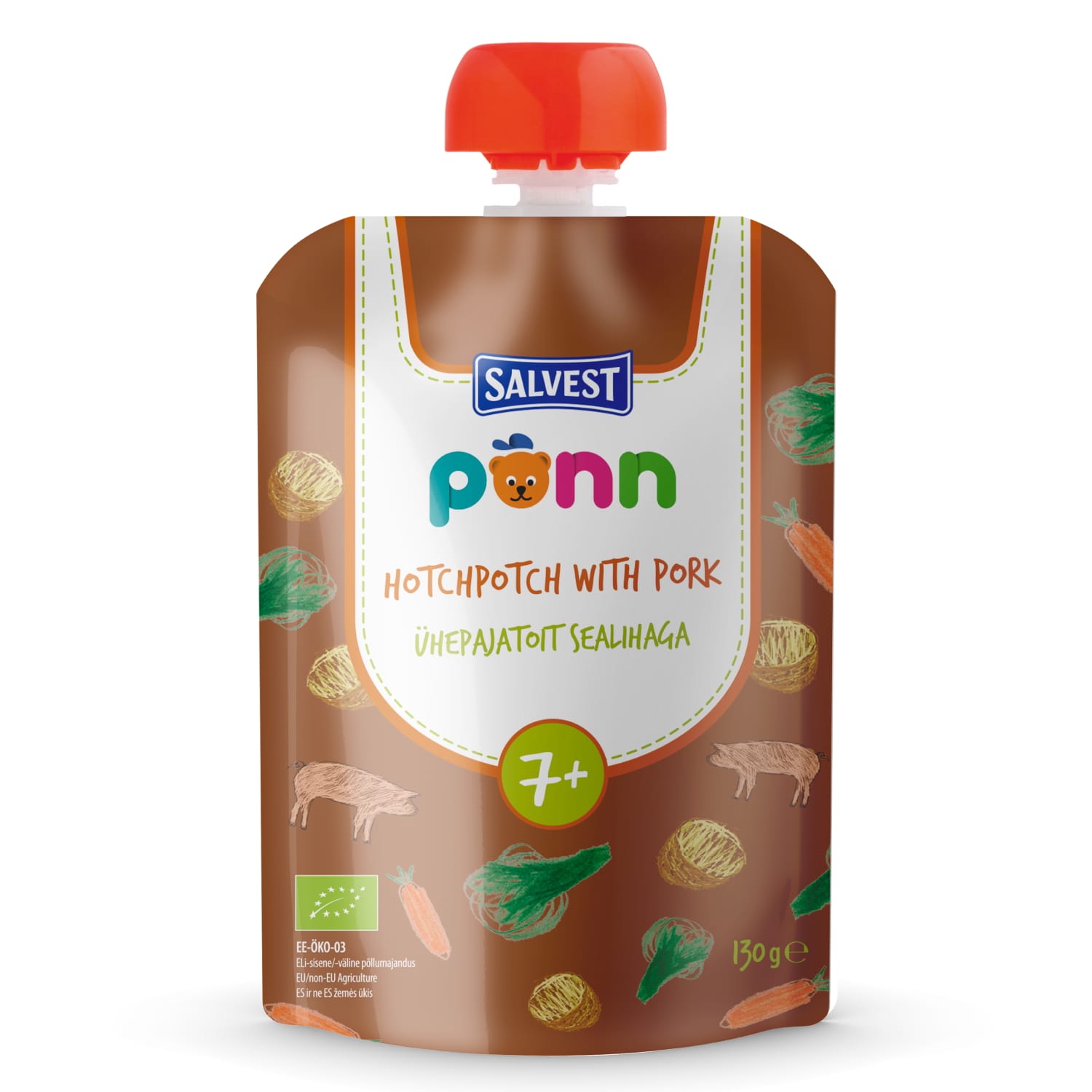 Sautējums Ponn ar cūkgaļu 7 mēneš.+ BIO 130g