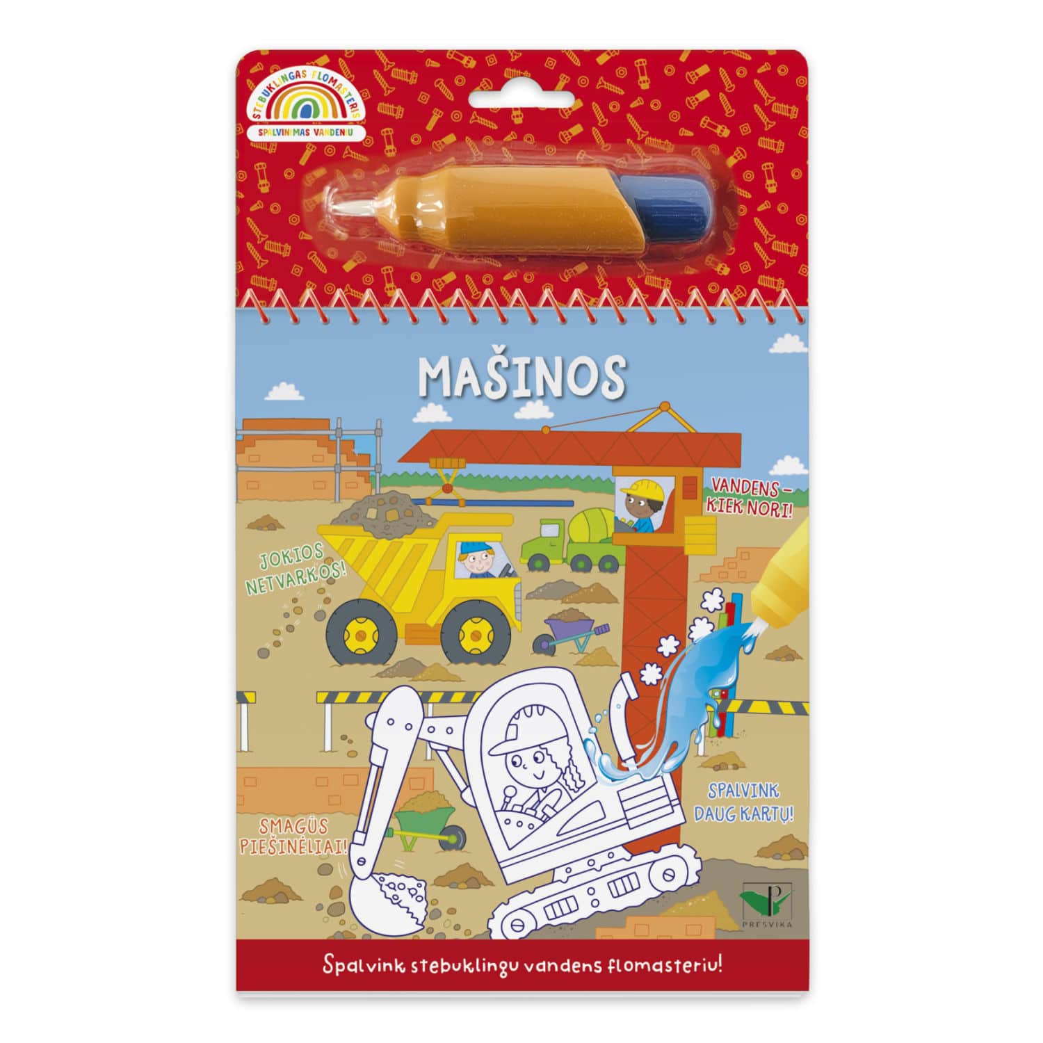 Knyga MAŠINOS.SU VANDENS FLOMASTERIU