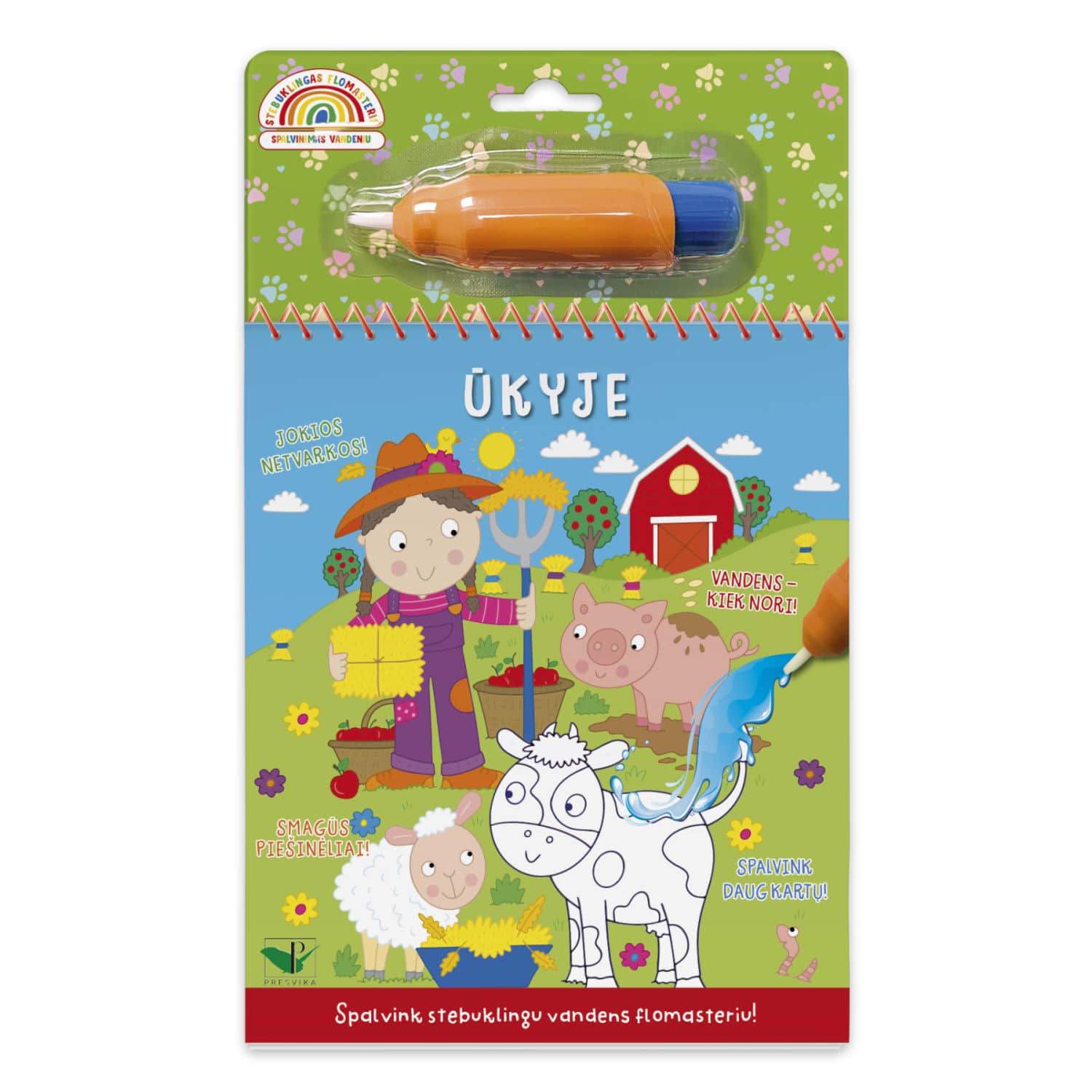 Knyga ŪKYJE.SU VANDENS FLOMASTERIU