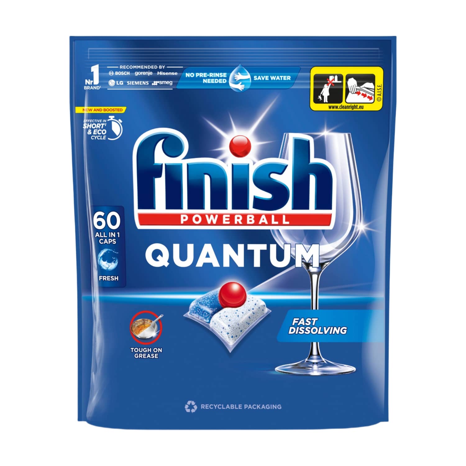 Indų plov. kaps. FINISH QUANTUM FRESH, 60 vnt