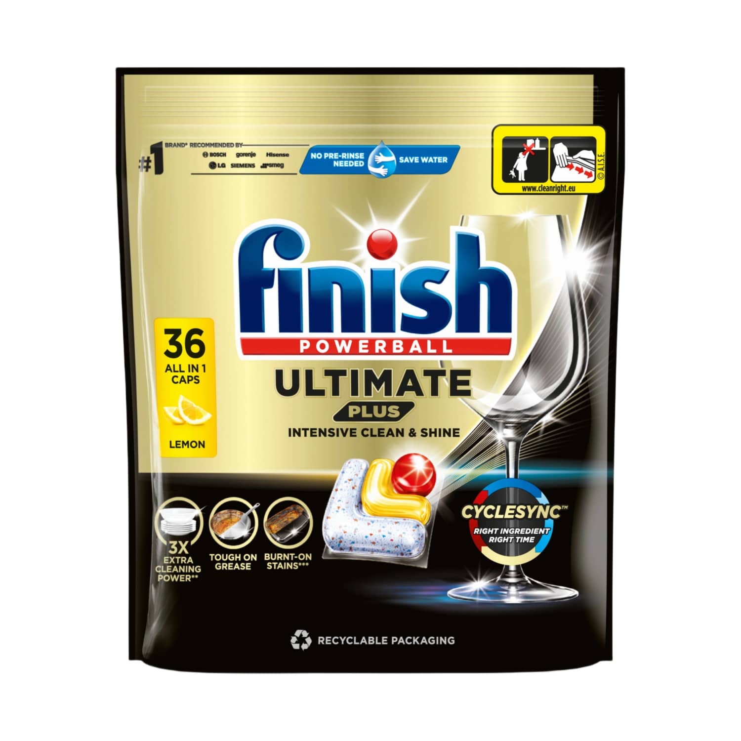 Nõudepesumasina kapslid Finish Ultimate 36tk