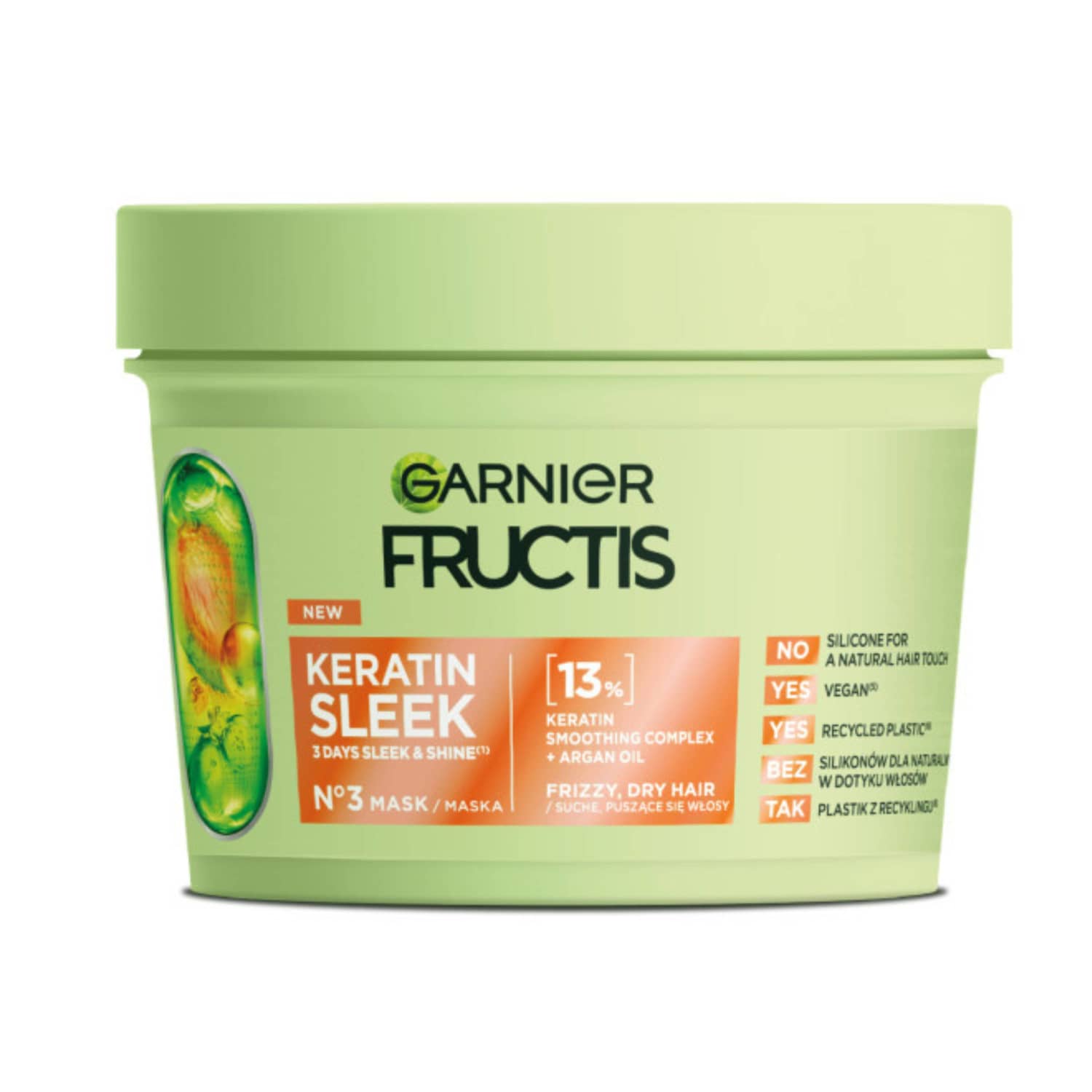 Plaukų kaukė FRUCTIS KERATIN, 370 ml