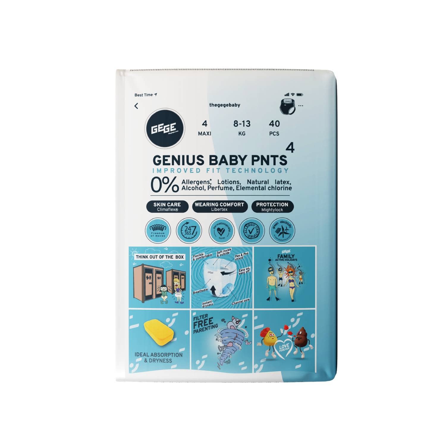 Biksītes Gege Premium MAXI 4 9-15kg 40gab.