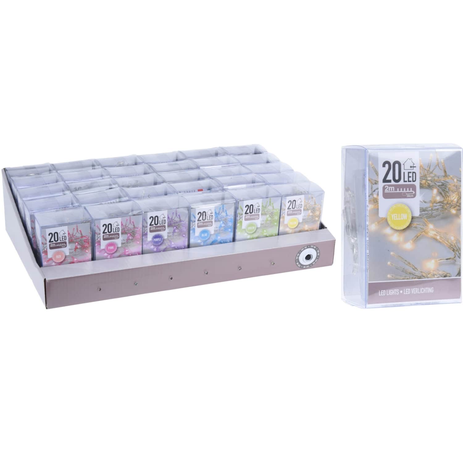 Gaismas virtene, 20LED, daudzkr. ar bat.,CH25