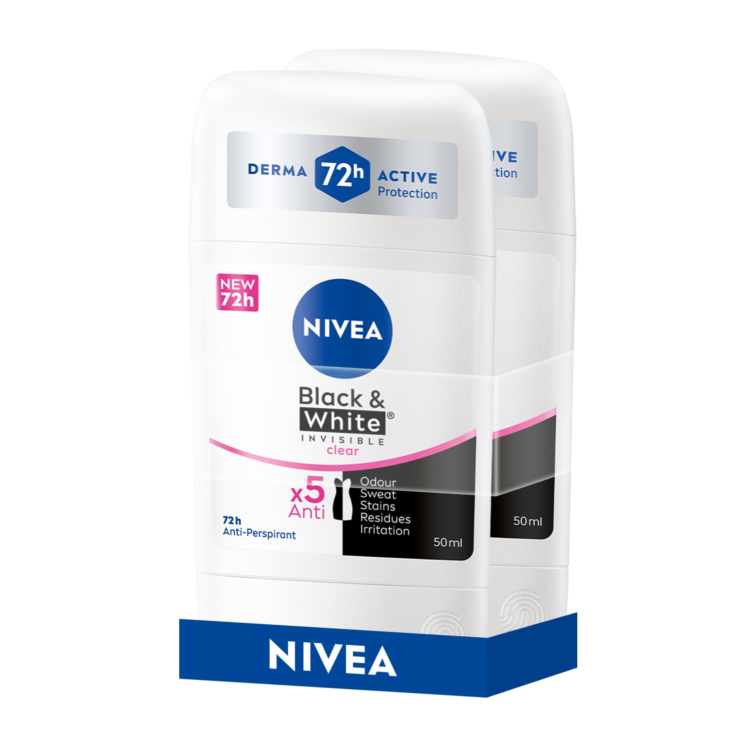 Pulkdeodor. Nivea Black&White Clear 2tk 50ml