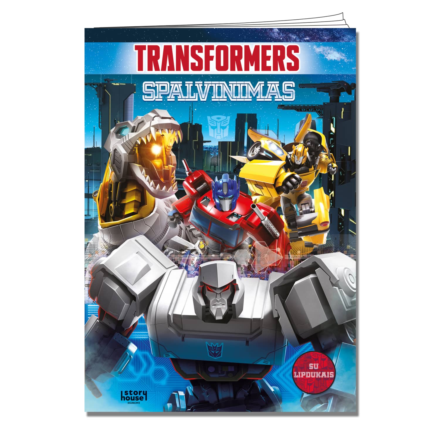 Spalv. kn. TRANSFORMERS. SU LIPDUKAIS