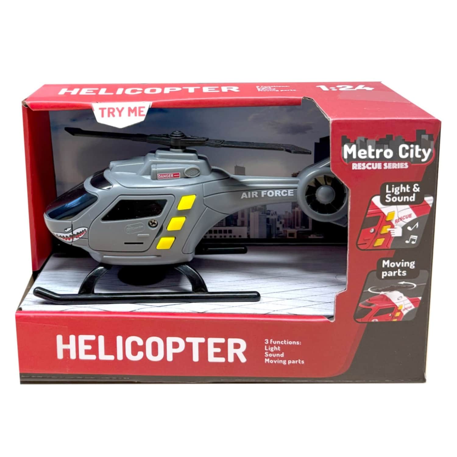 Ceļu helikopters ar skaņu, gaismām Krass