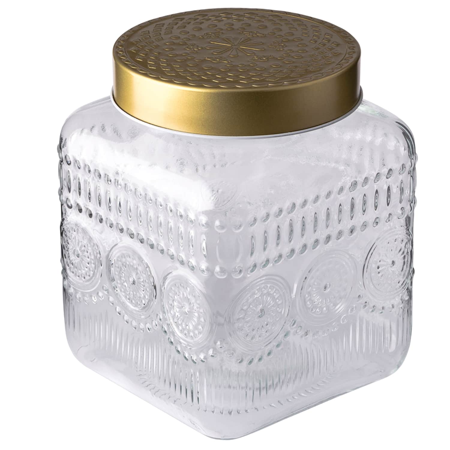 Stikla burka ar vāku 12,5X12,5X16CM CH25