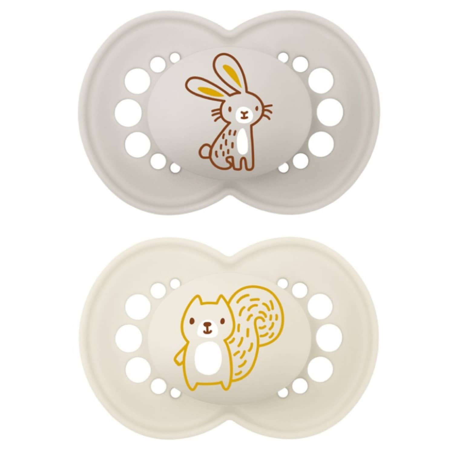 Silikona knupīši Mam Original 6–16mēn. 2gab.