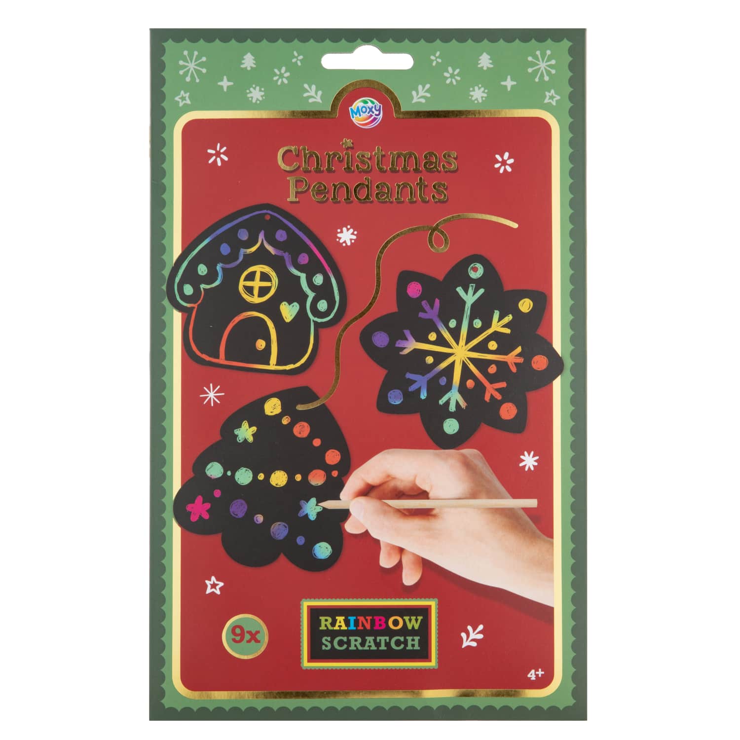 Skrāpējamie kuloni 8,5cm Christmas AW25