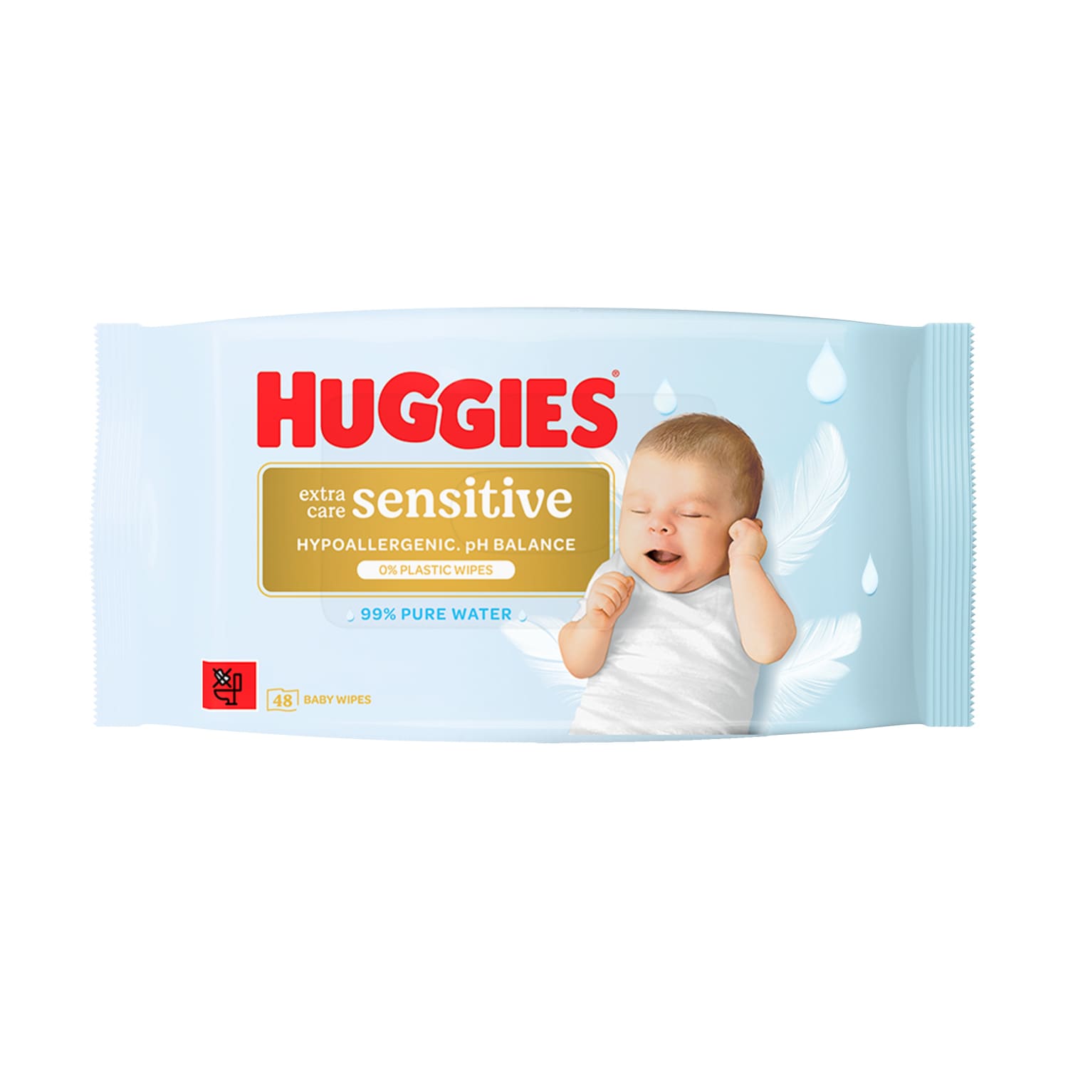 Niisk. salvrät. Huggies Extra Care Sens. 48tk