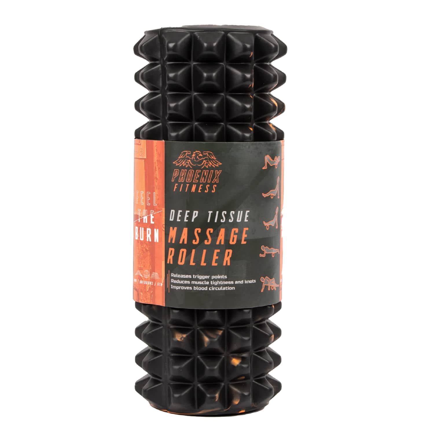 Riidest massaažirull Phoenix 14x14x35cm