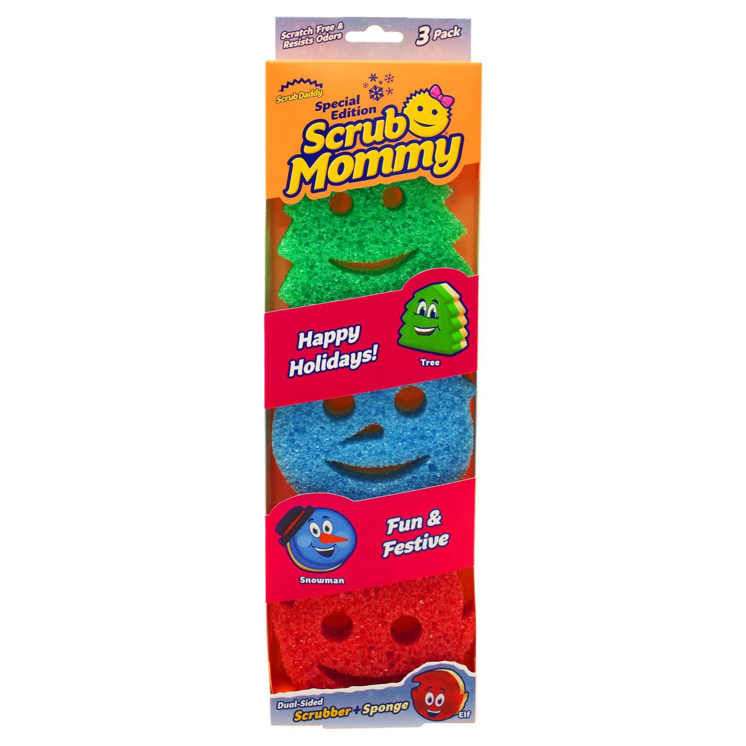 Sūkļi "Scrub Mommy Xmas" 3 gab. AW25