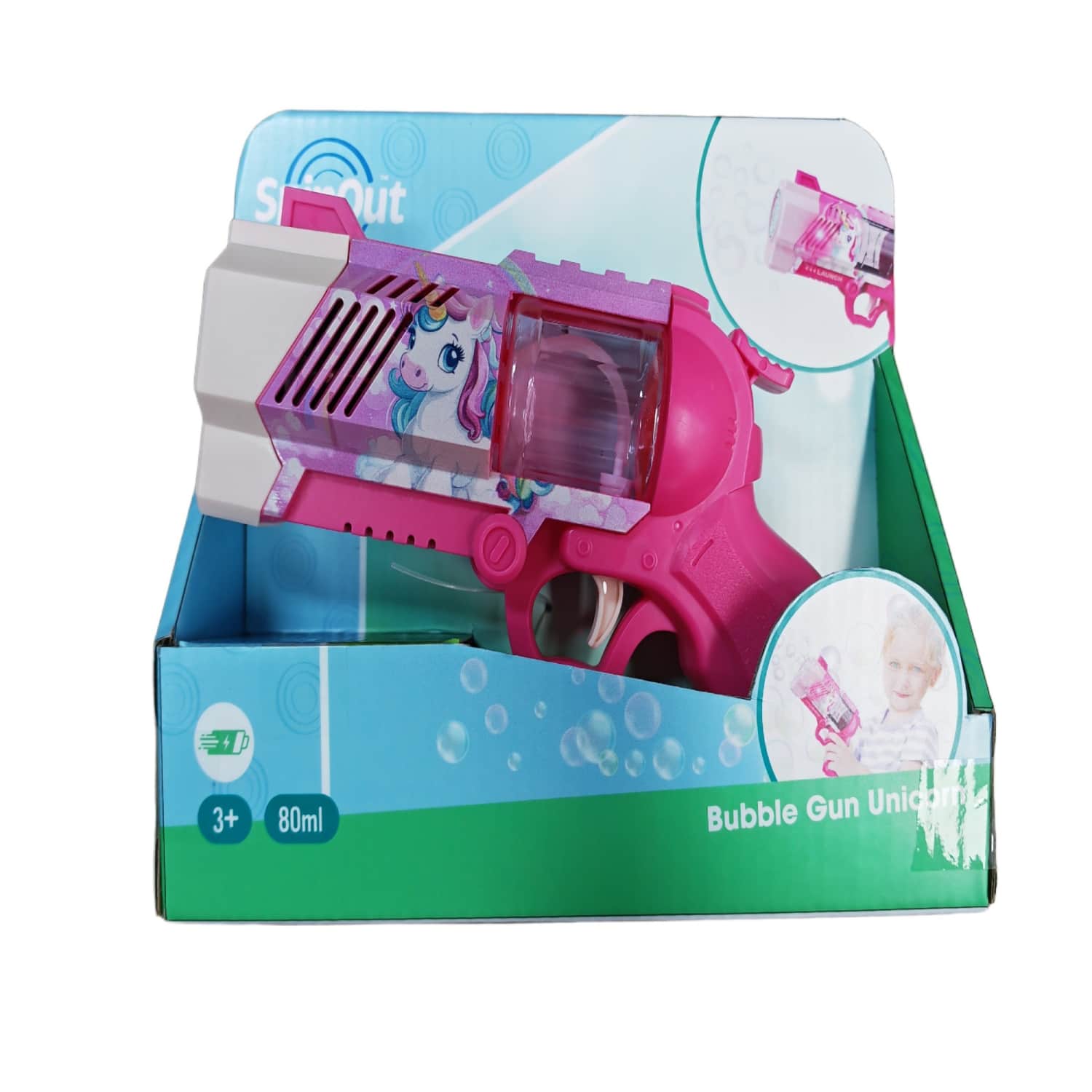 Burbuļu pistole Spinout vienradzis SB26