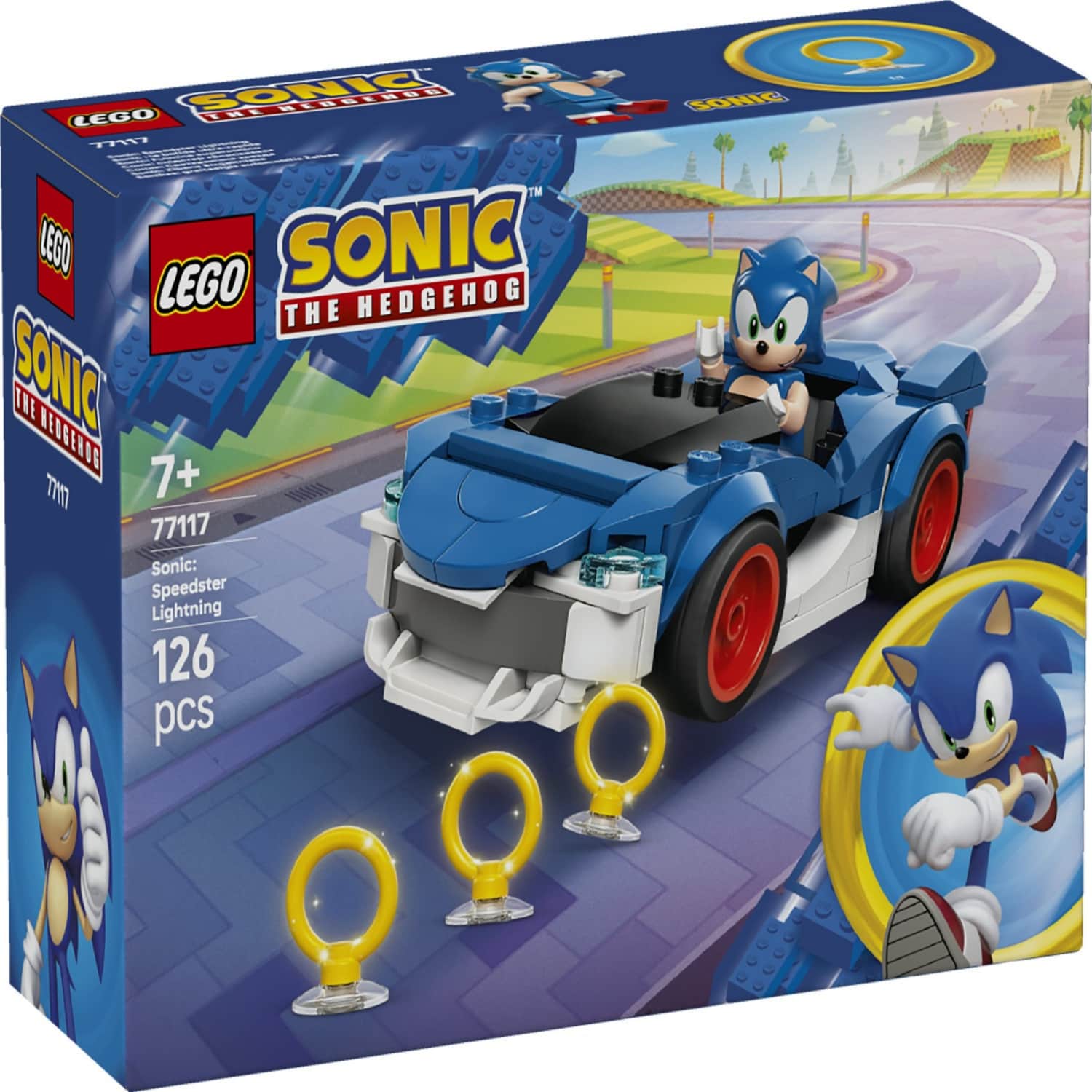 Konstr. LEGO Sonikas Automobilis Žaibas 77117
