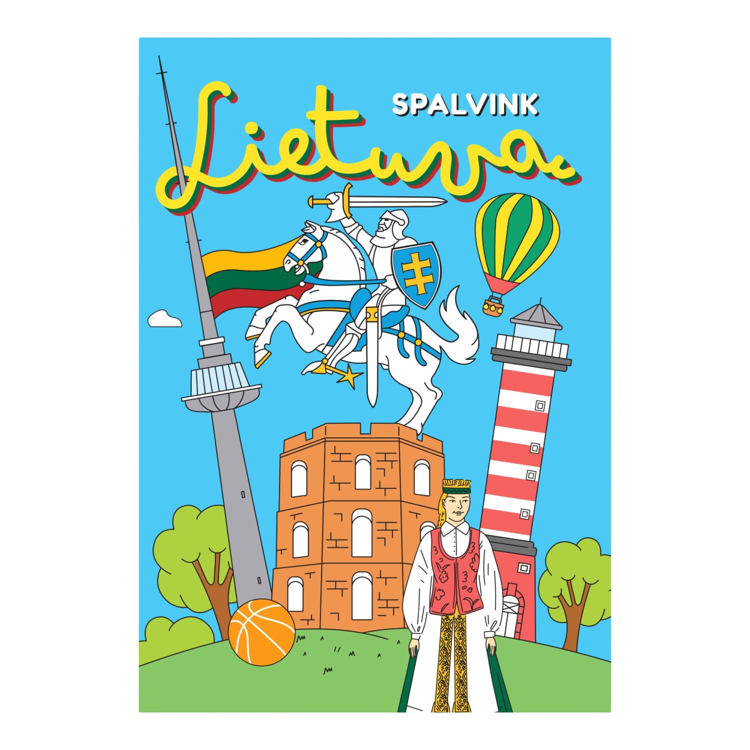 Knyga SPALVINK LIETUVĄ