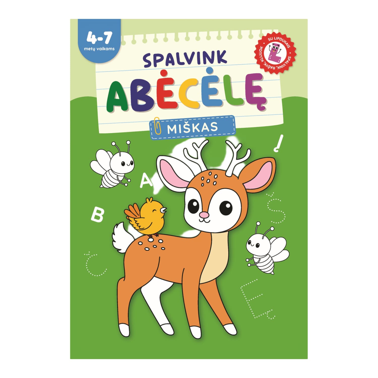 Knyga SPALVINK ABĖCĖLĘ. JŪRA. MIŠKAS