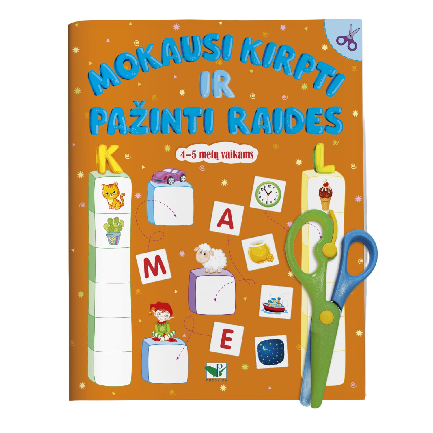 Knyga MOKAUSI KIRPTI IR PAŽINTI RAIDES 4-5 M.