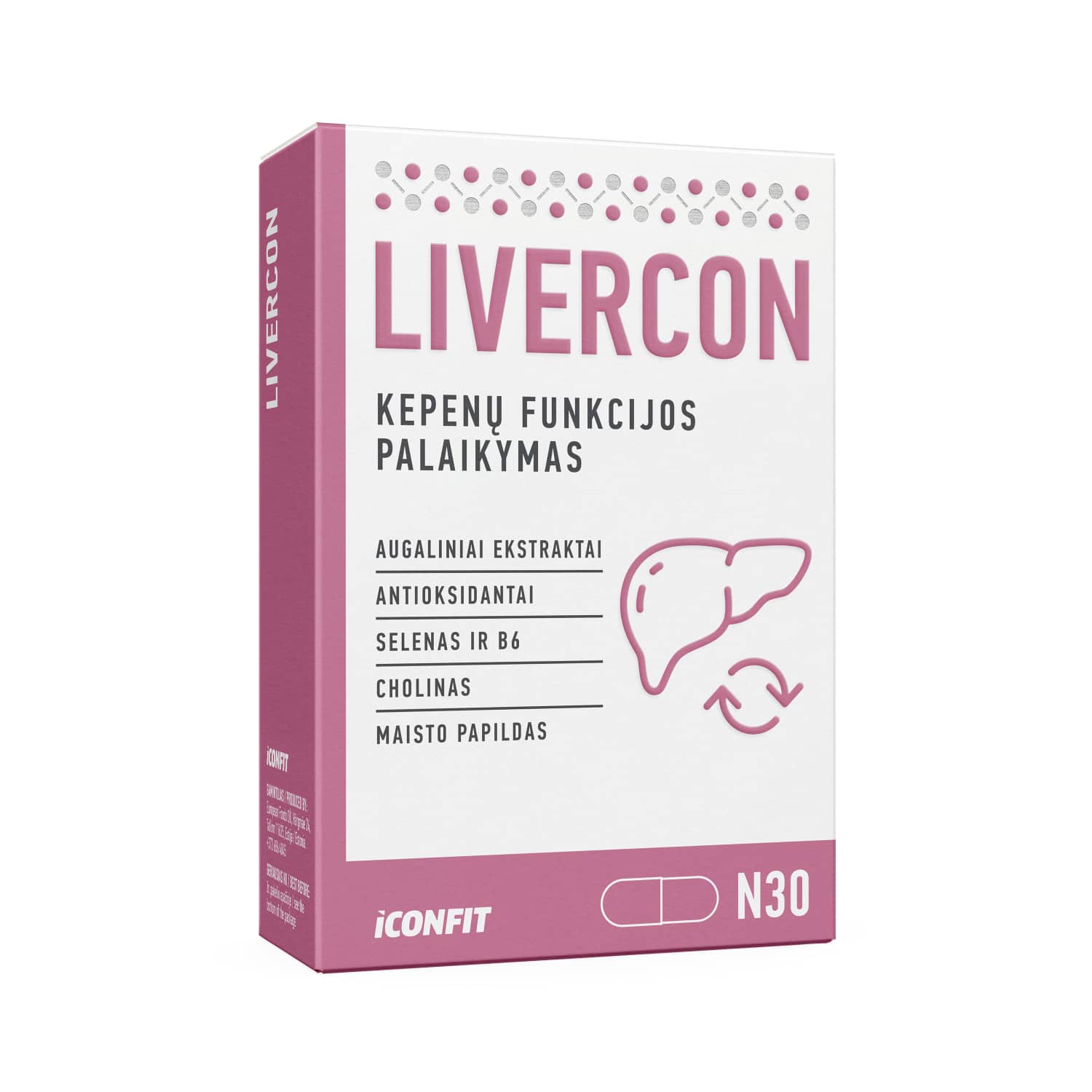 Maisto papildas  ICONFIT LIVERCON, 30 vnt.