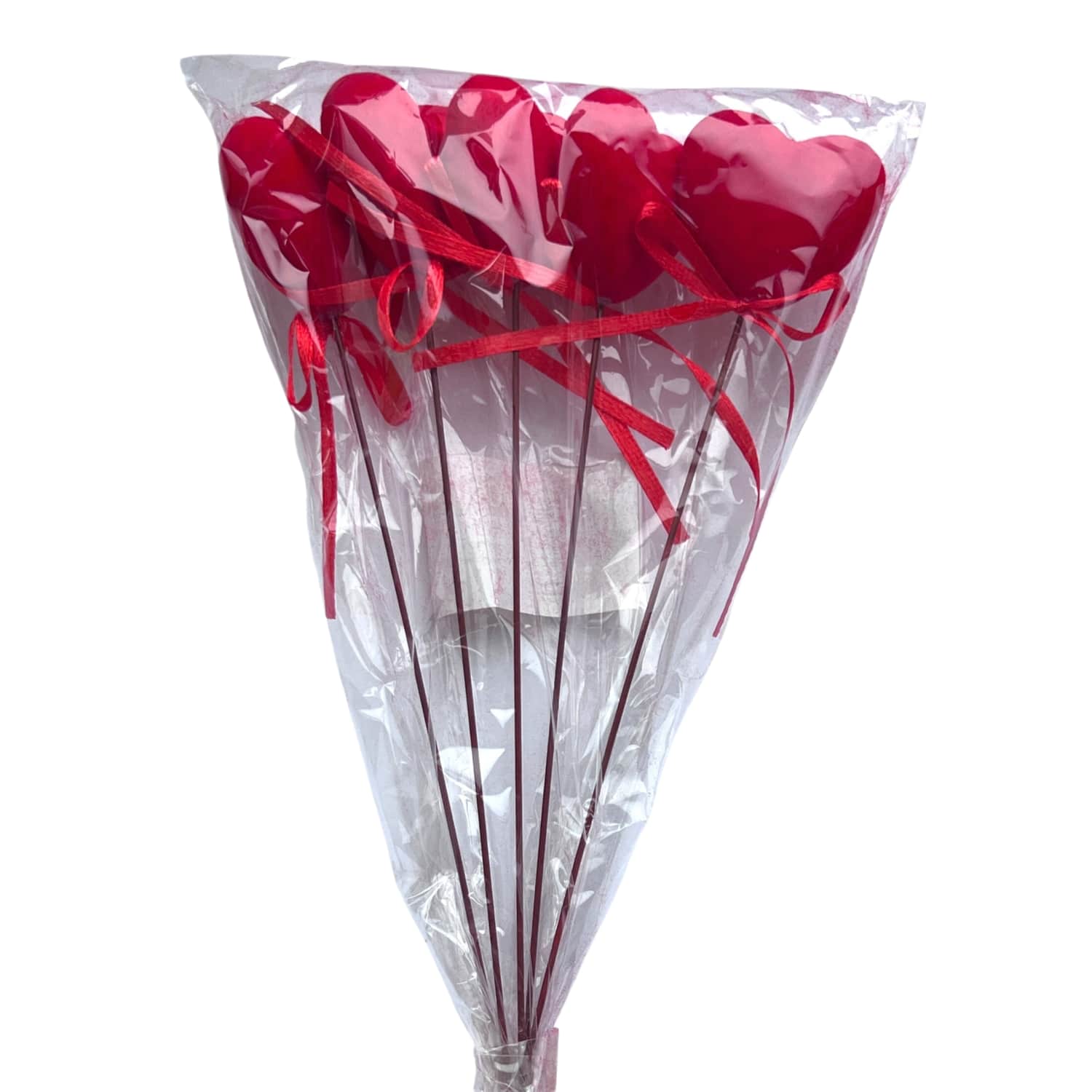 VD dekors sirds uz kociņa 5gab VD26