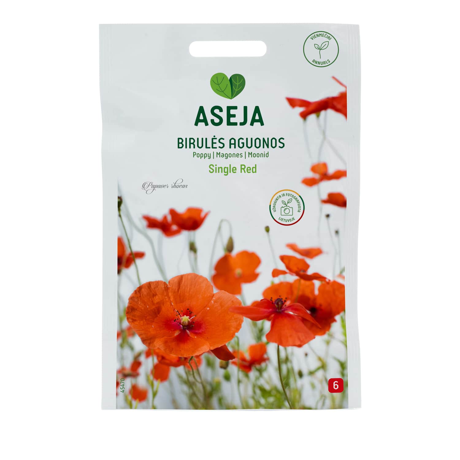 Aguonų sėklos ASEJA SINGLE RED, 1 g