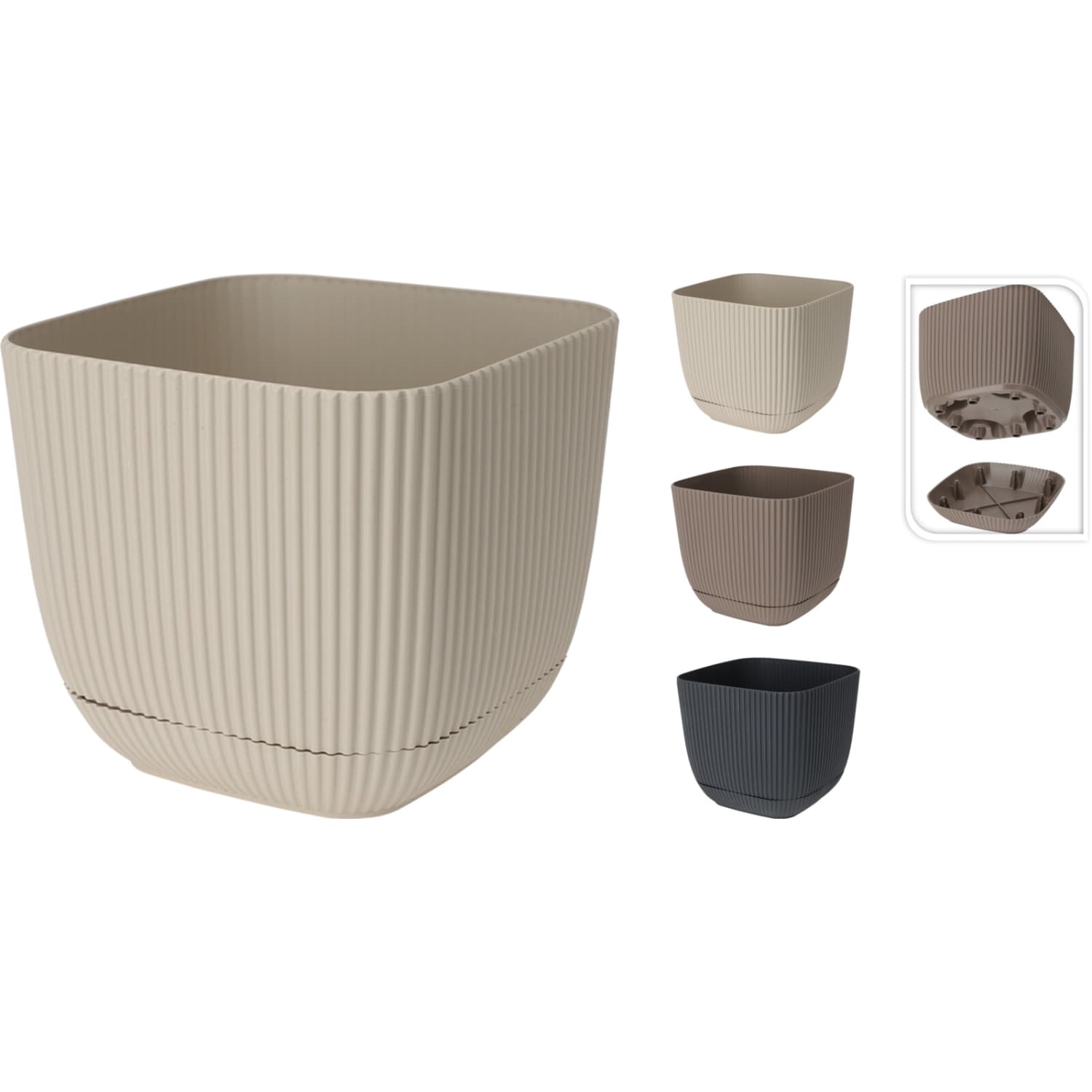 Kvadrātveida puķu pods, 19,5cm SG26