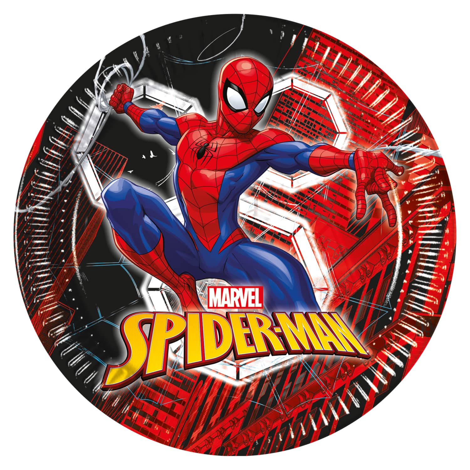 Popier. lėkštės SPIDER-MAN FSC, 23 cm, 8 vnt.