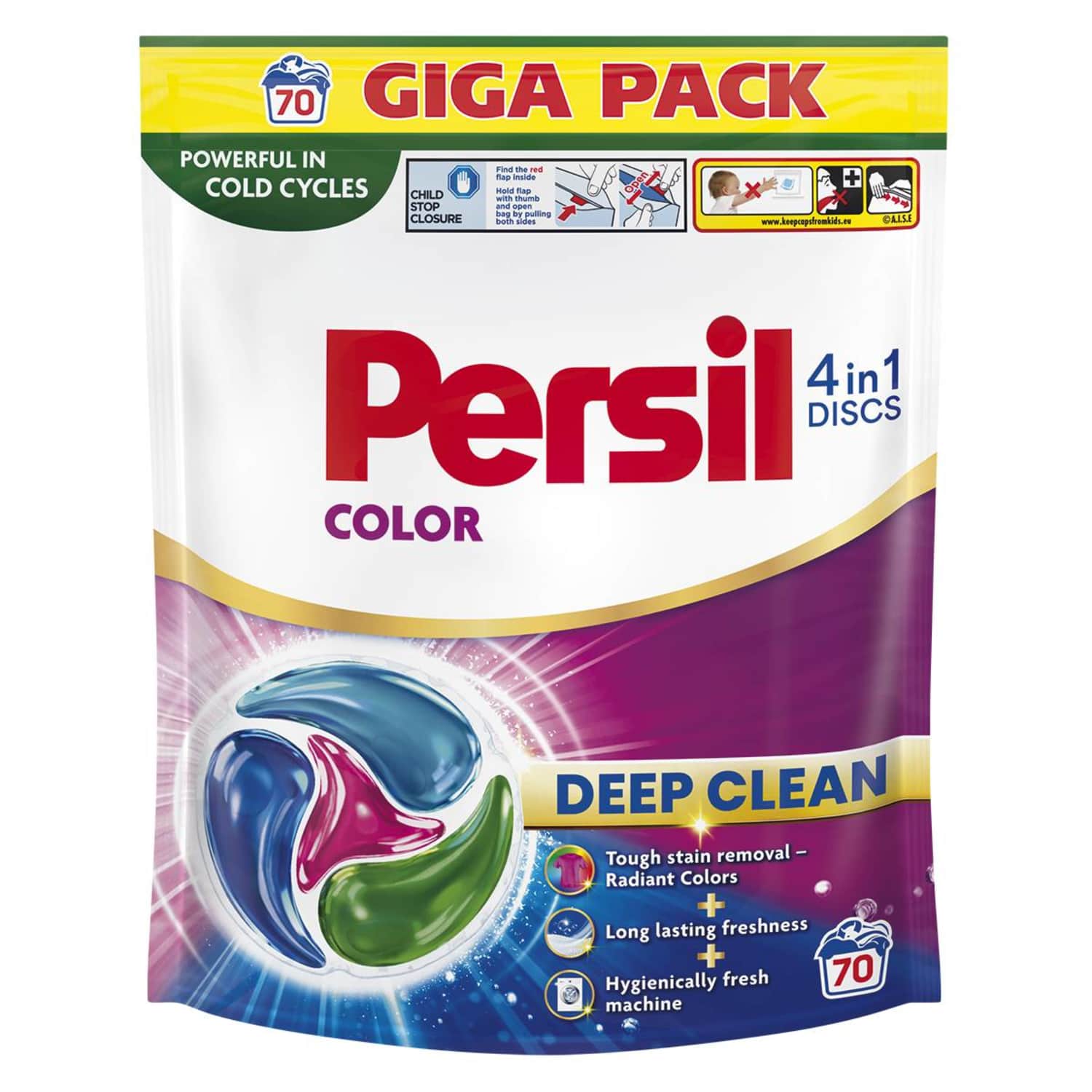 Veļas mazg. kaps. Persil Discs Color 70gab.