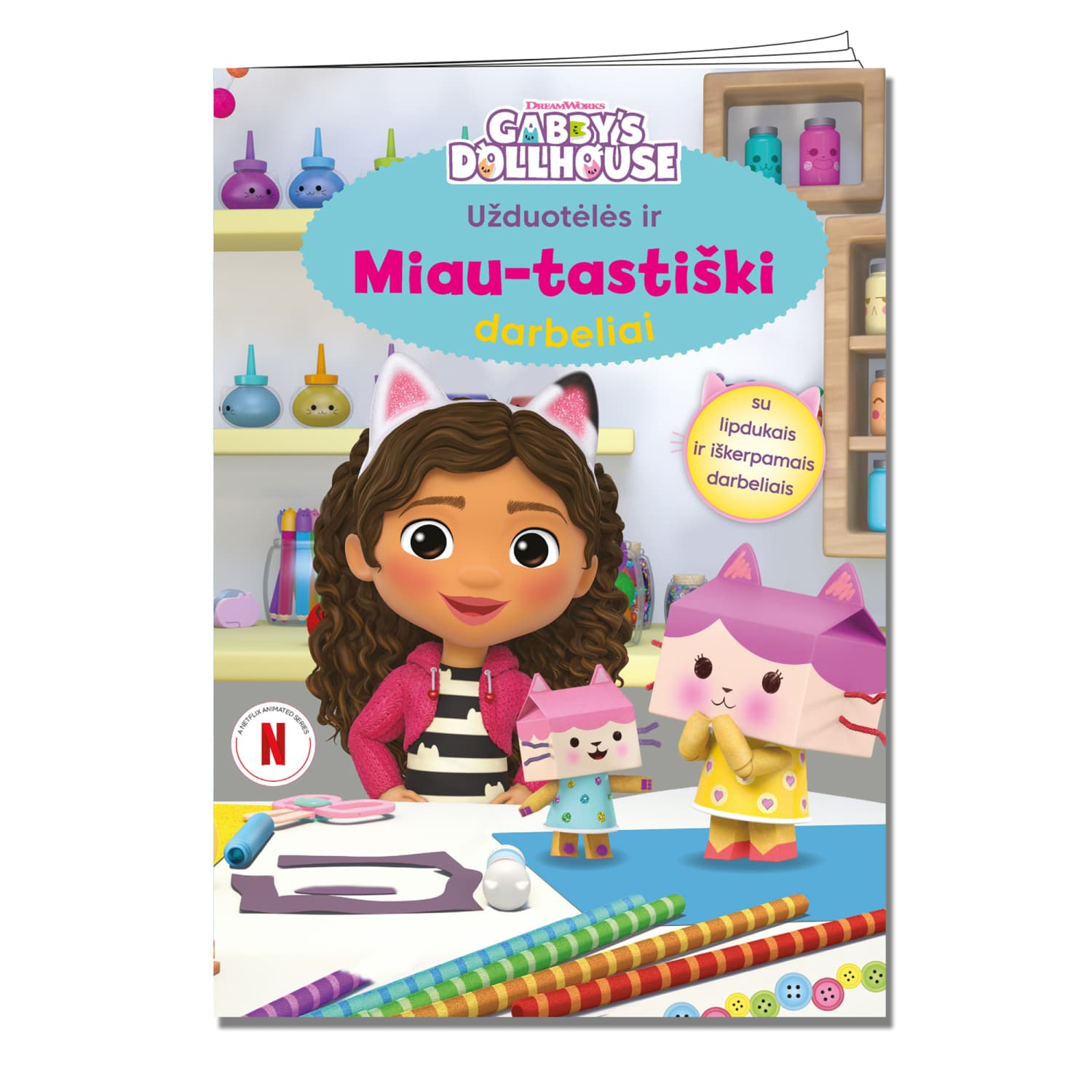 Spalv. kn. GABBYS DOLLHOUSE. UŽD. DARB.