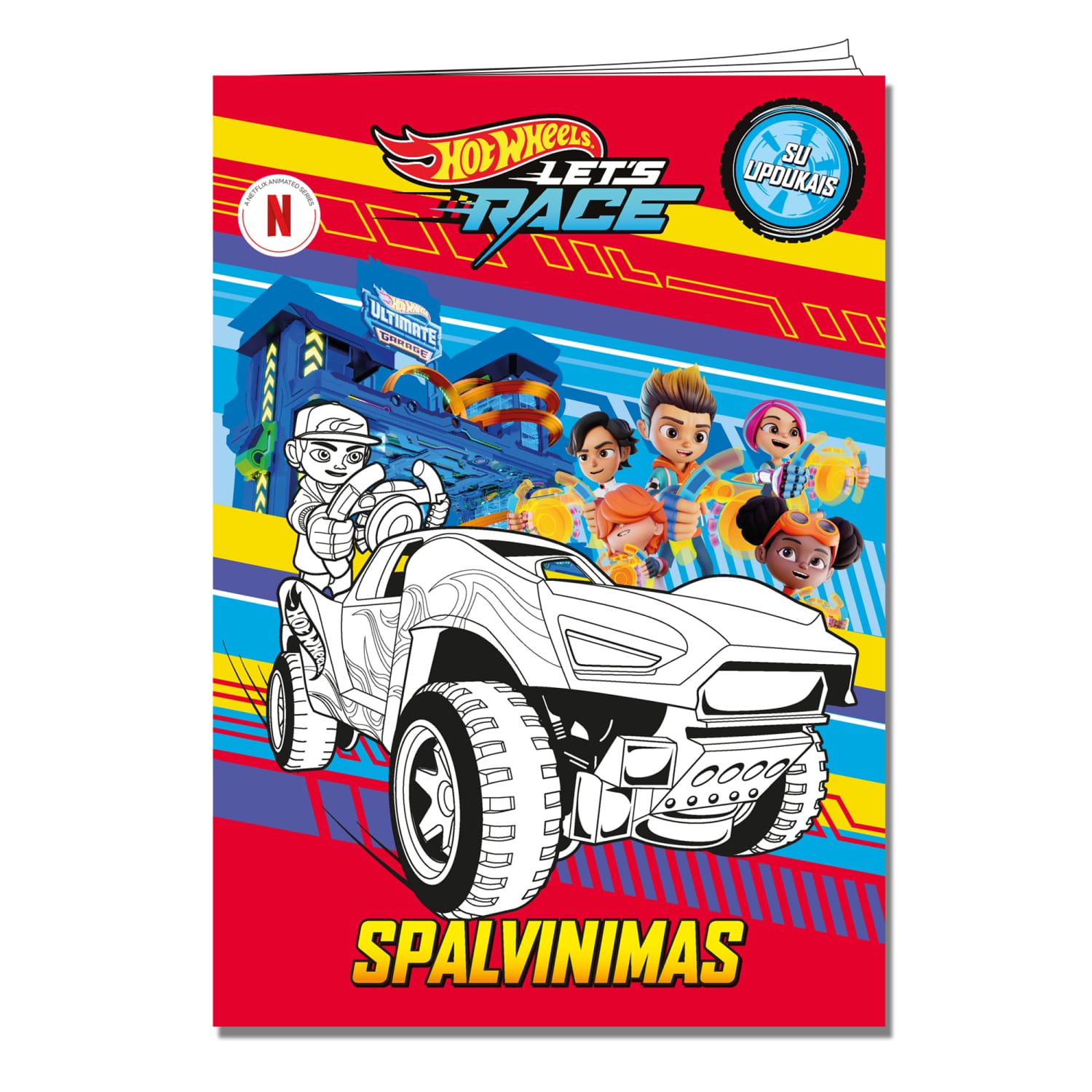 Spalv. kn. HOT WHEELS. SP. SU LIPDUKAIS