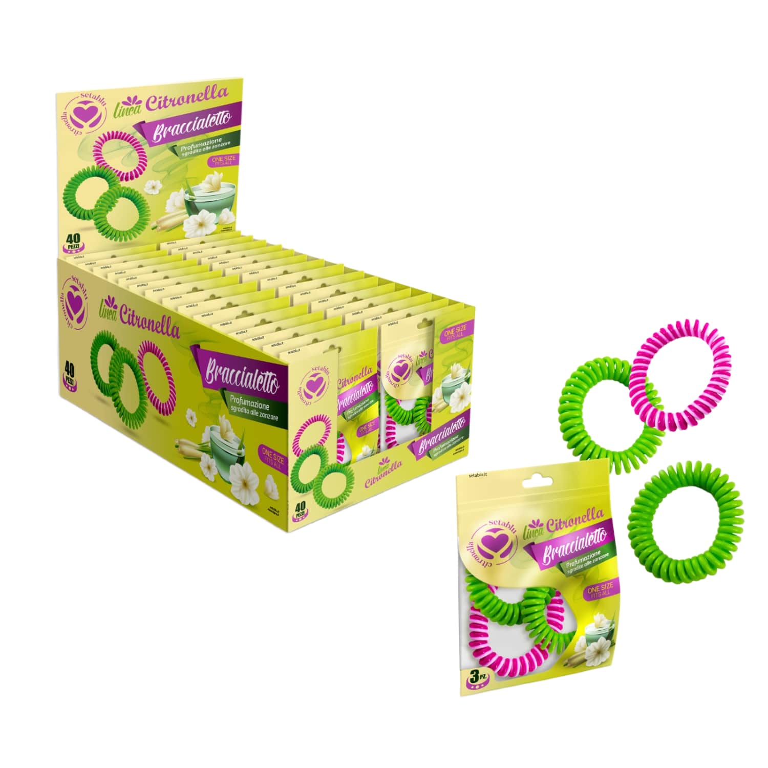 Odu atbaidīšanas aproces Citronella 3gab.