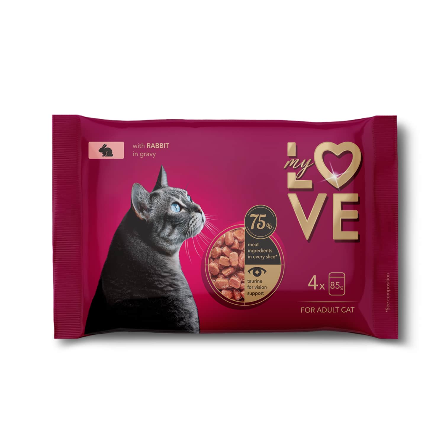 Kassitoit küülikuga kastmes My Love 4x85g