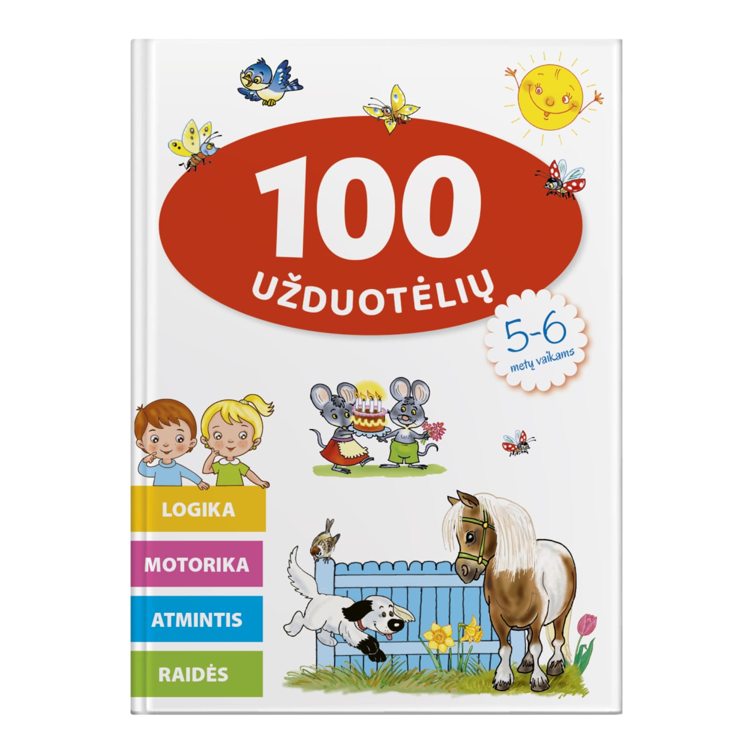 Knyga 100 UŽDUOTĖLIŲ 5-6 METŲ VAIKAMS