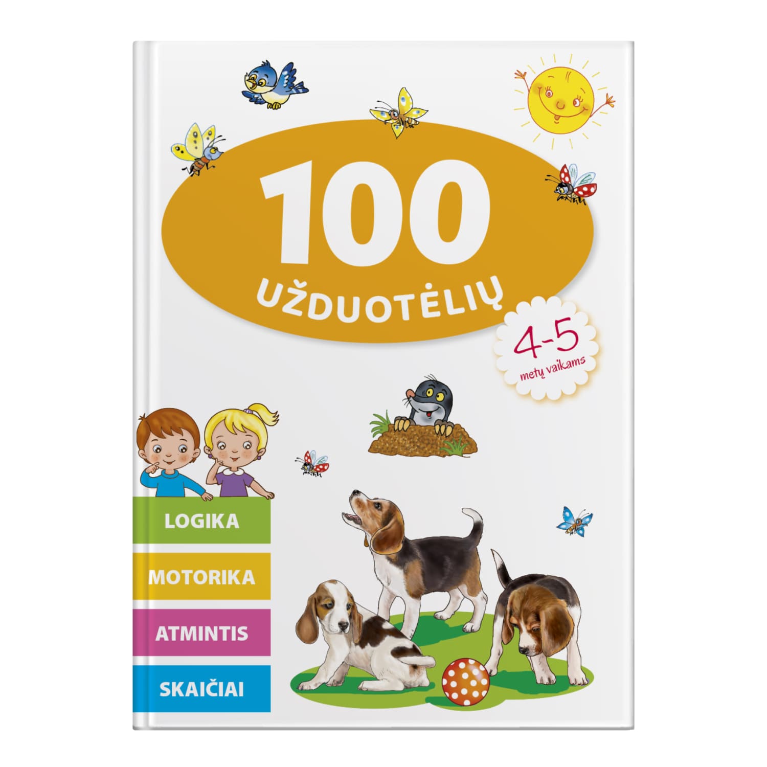 Knyga 100 UŽDUOTĖLIŲ 4-5 METŲ VAIKAMS
