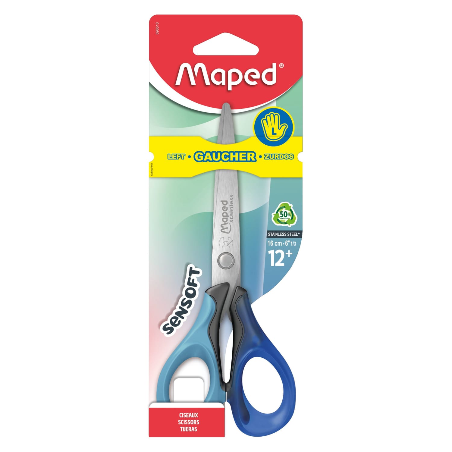 Käärid Maped SenSoft 16cm vas. käep.BS26