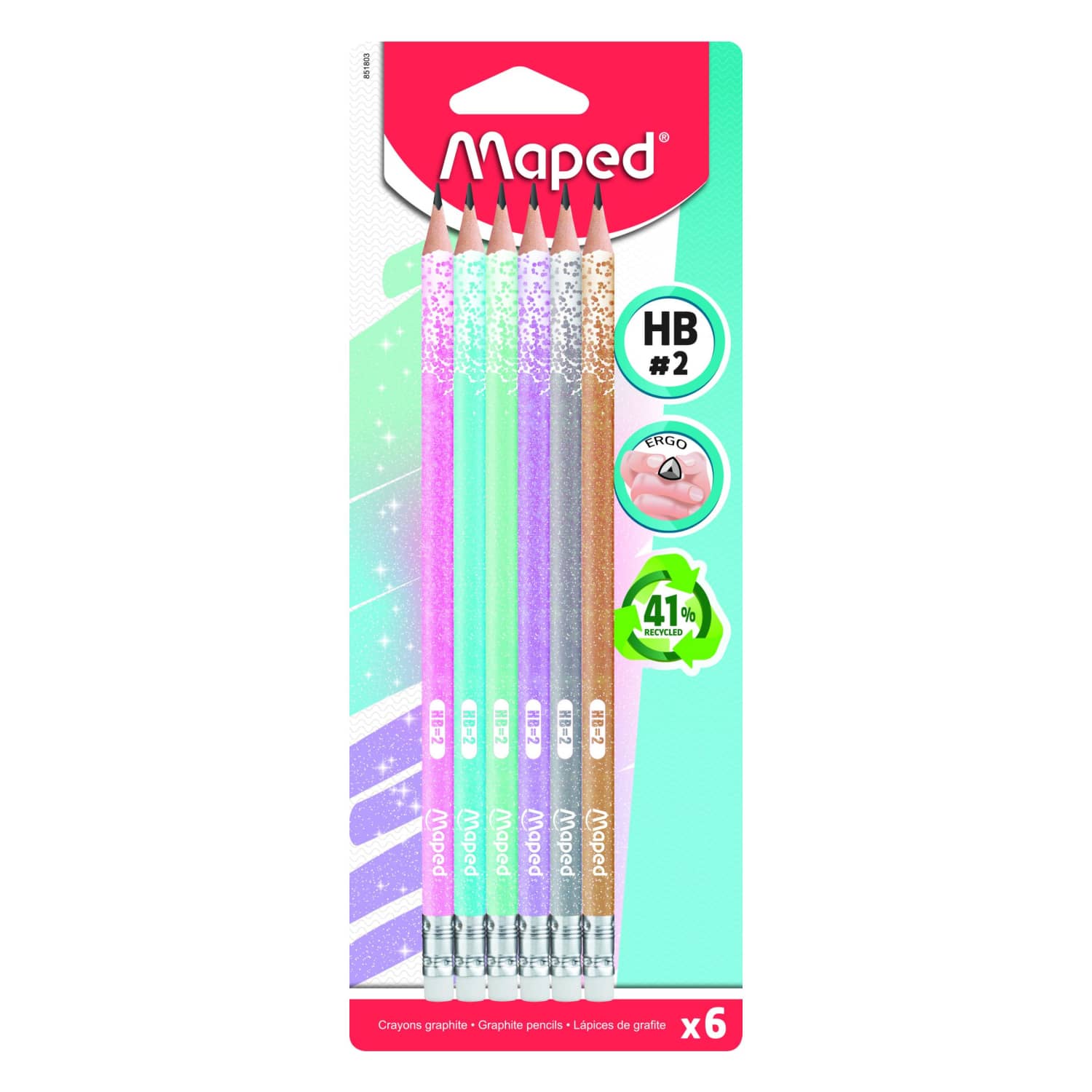Graf. pieštukas MAPED BLACKPEPS, 6vnt., BS26