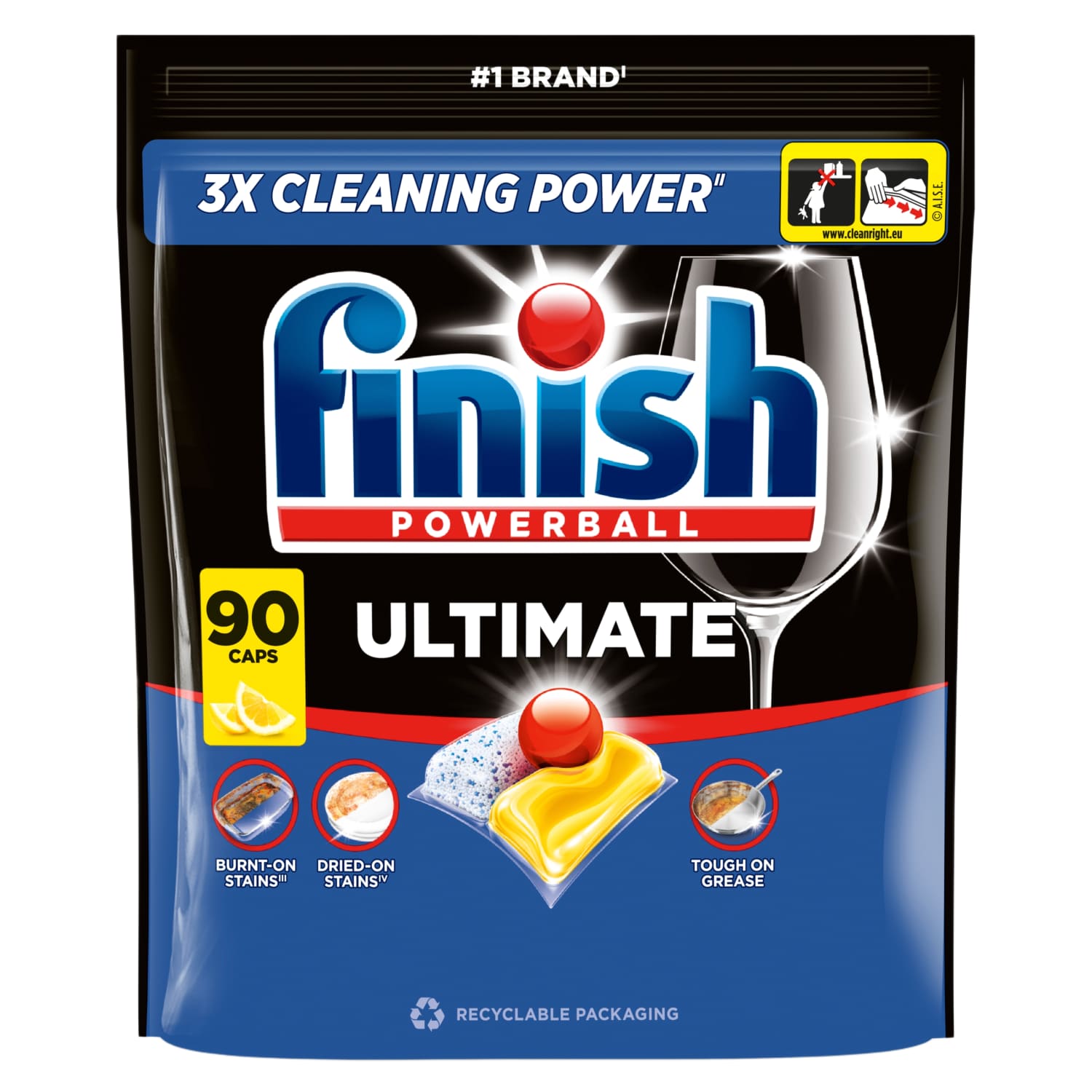 Nõudepes. tabletid Finish Ultimate Lemon 90tk