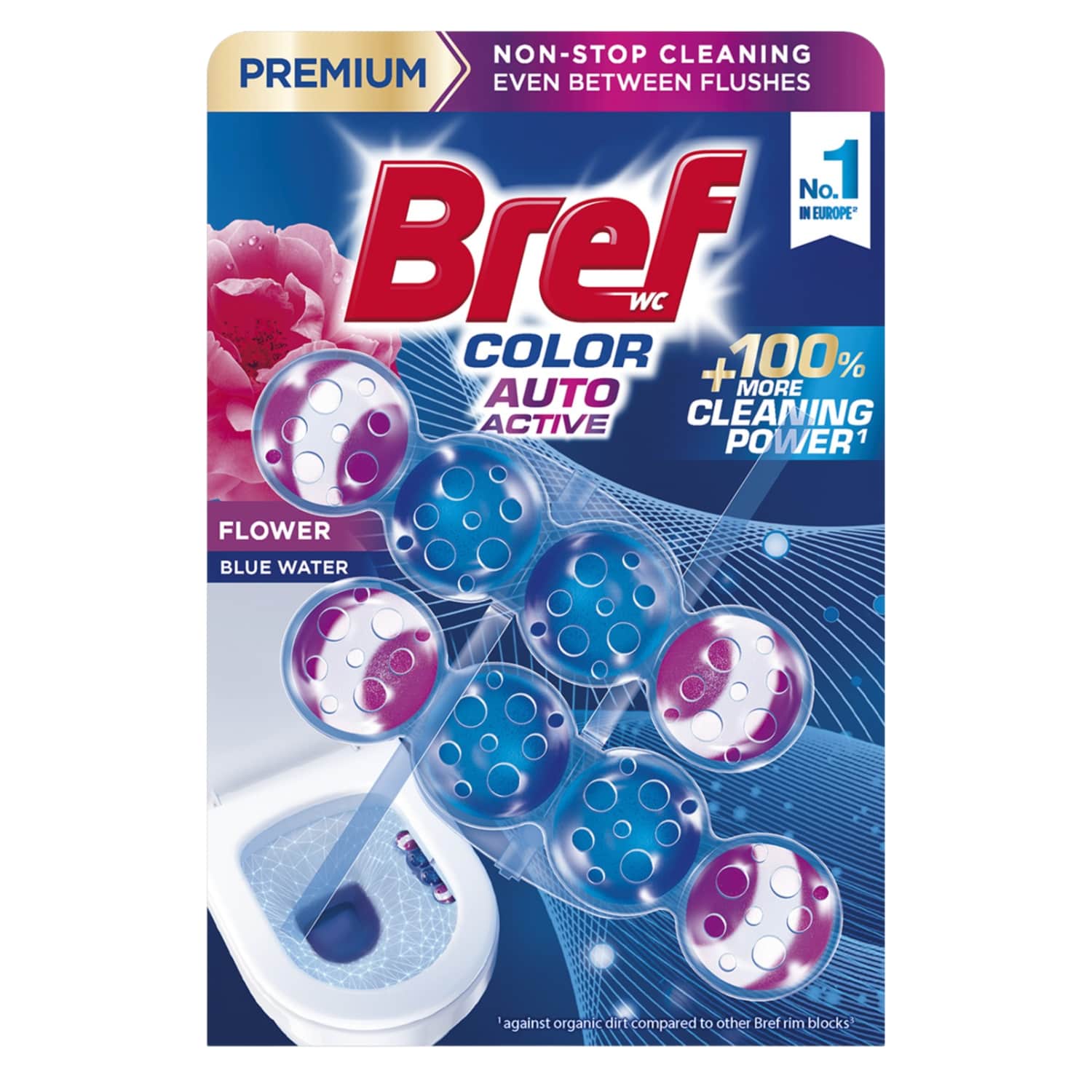 WC bloks Bref Color Auto Active Flower 2x50g