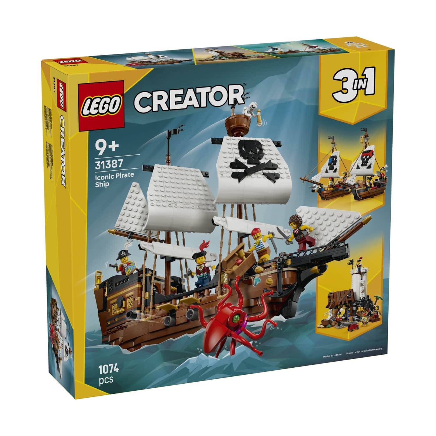 Konstr. Lego varenais pirātu kuģis 31387