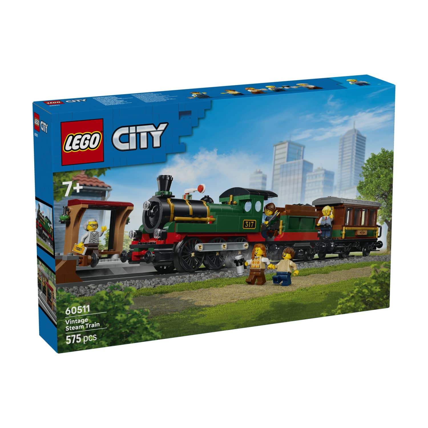 Konstr. Lego retro tvaika vilciens 60511