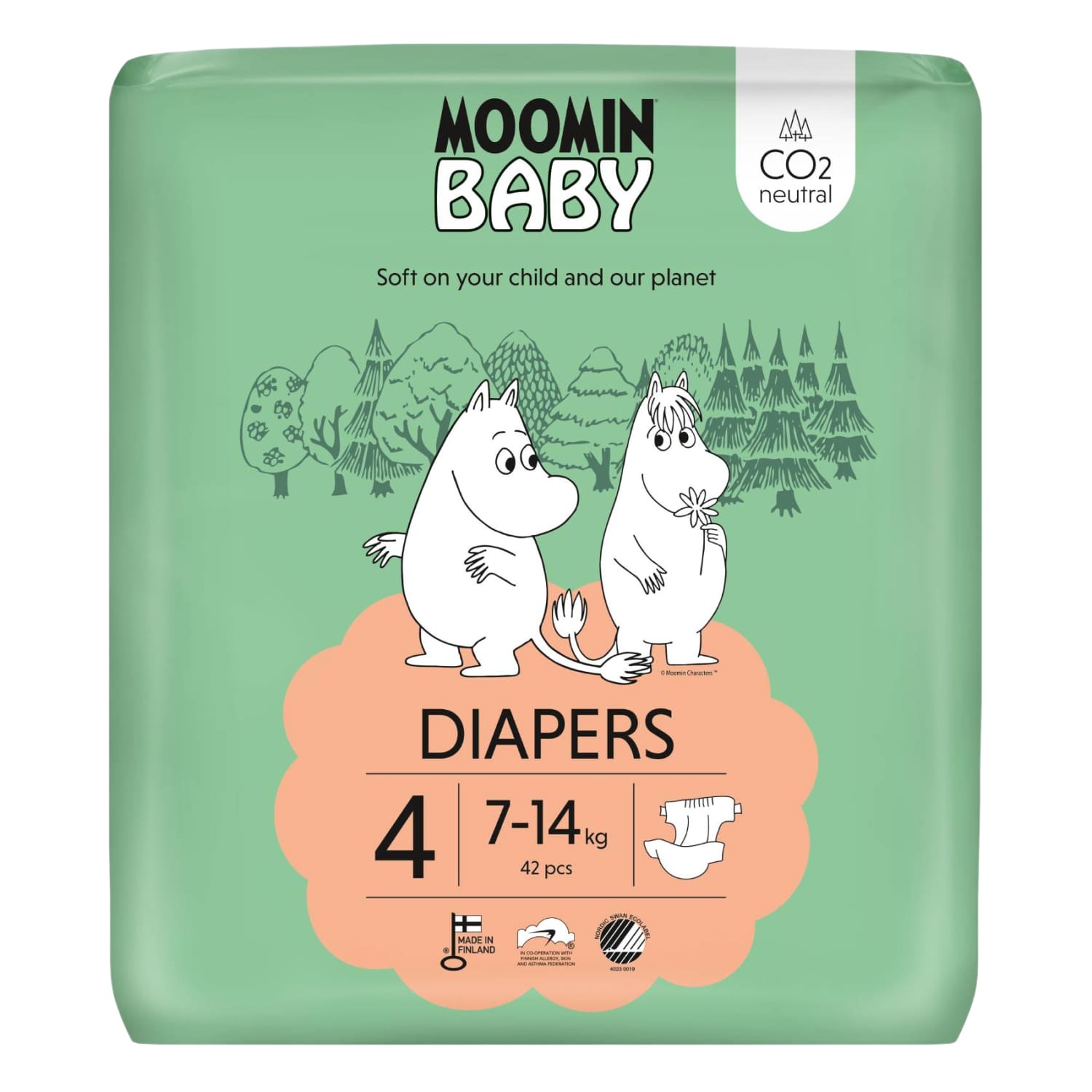 Mähkmed Moomin Baby Nr4 7-14kg 42tk
