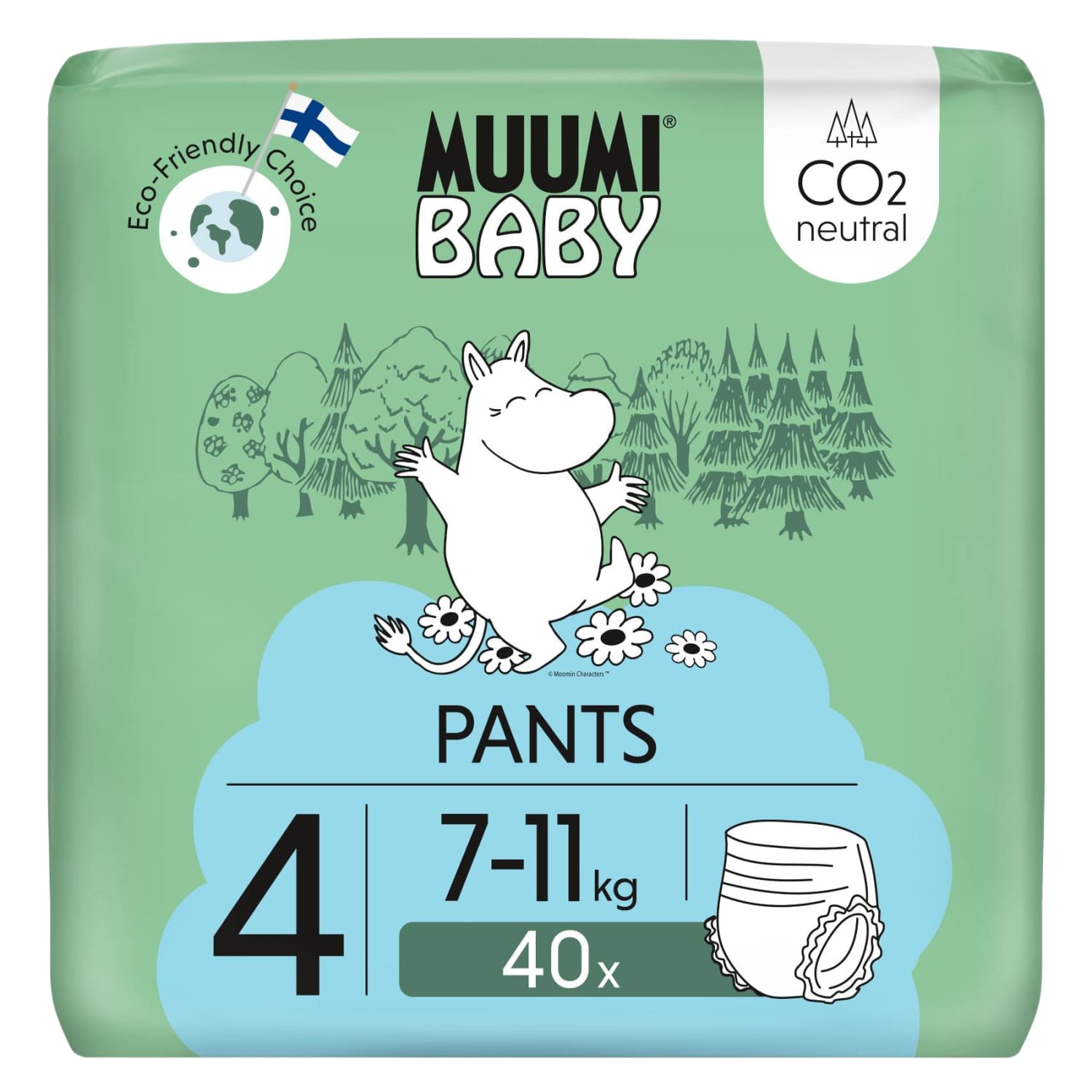 Püksmähkmed Muumi Baby Nr4 7-11kg 40tk
