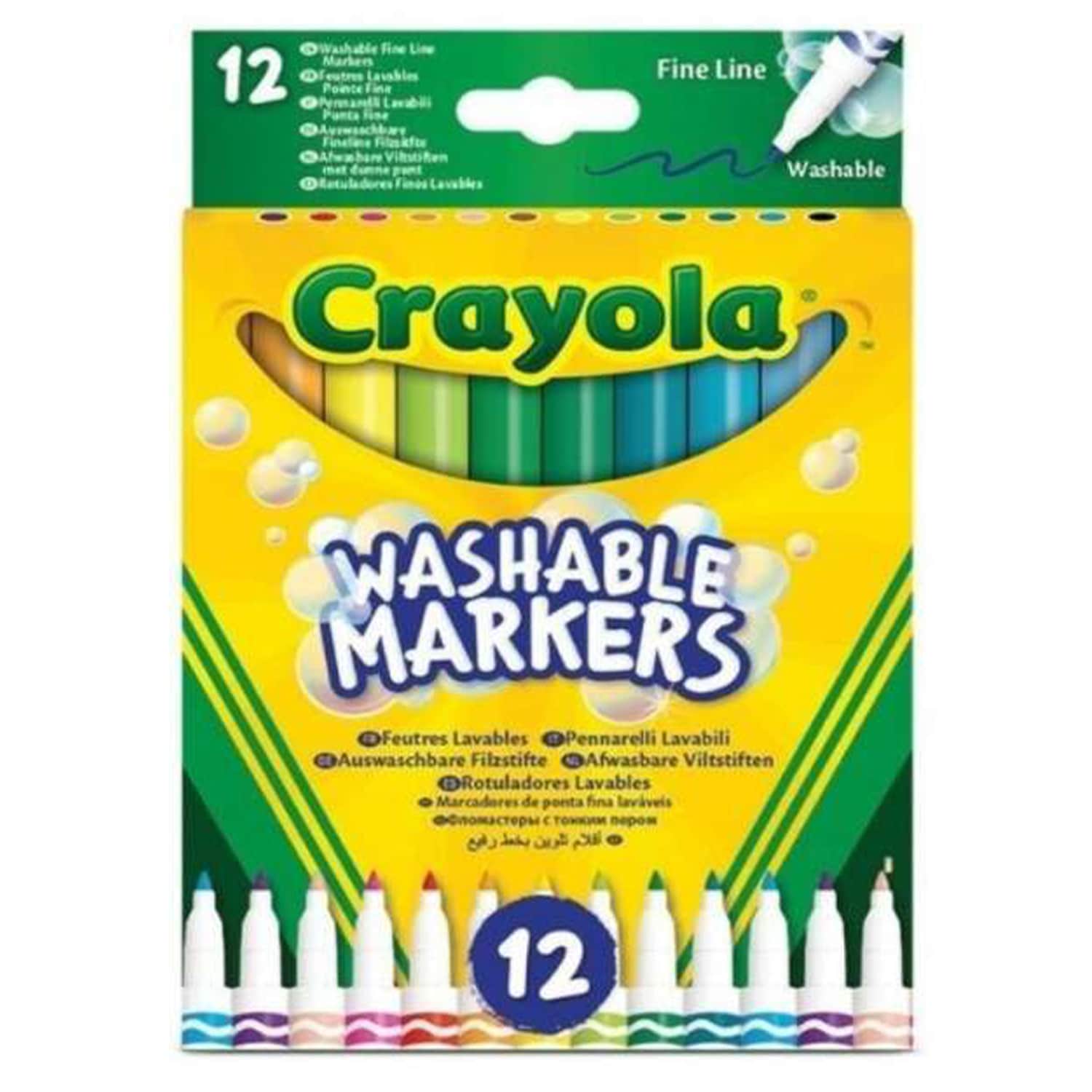 Pestavad peenjoone markerid Crayola 12tk