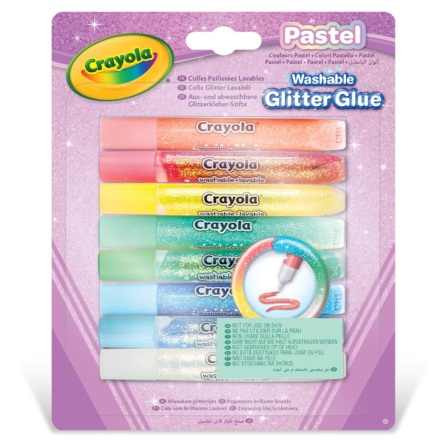 Nom. pasteļtoņu spīd. līme Crayola 8 gab