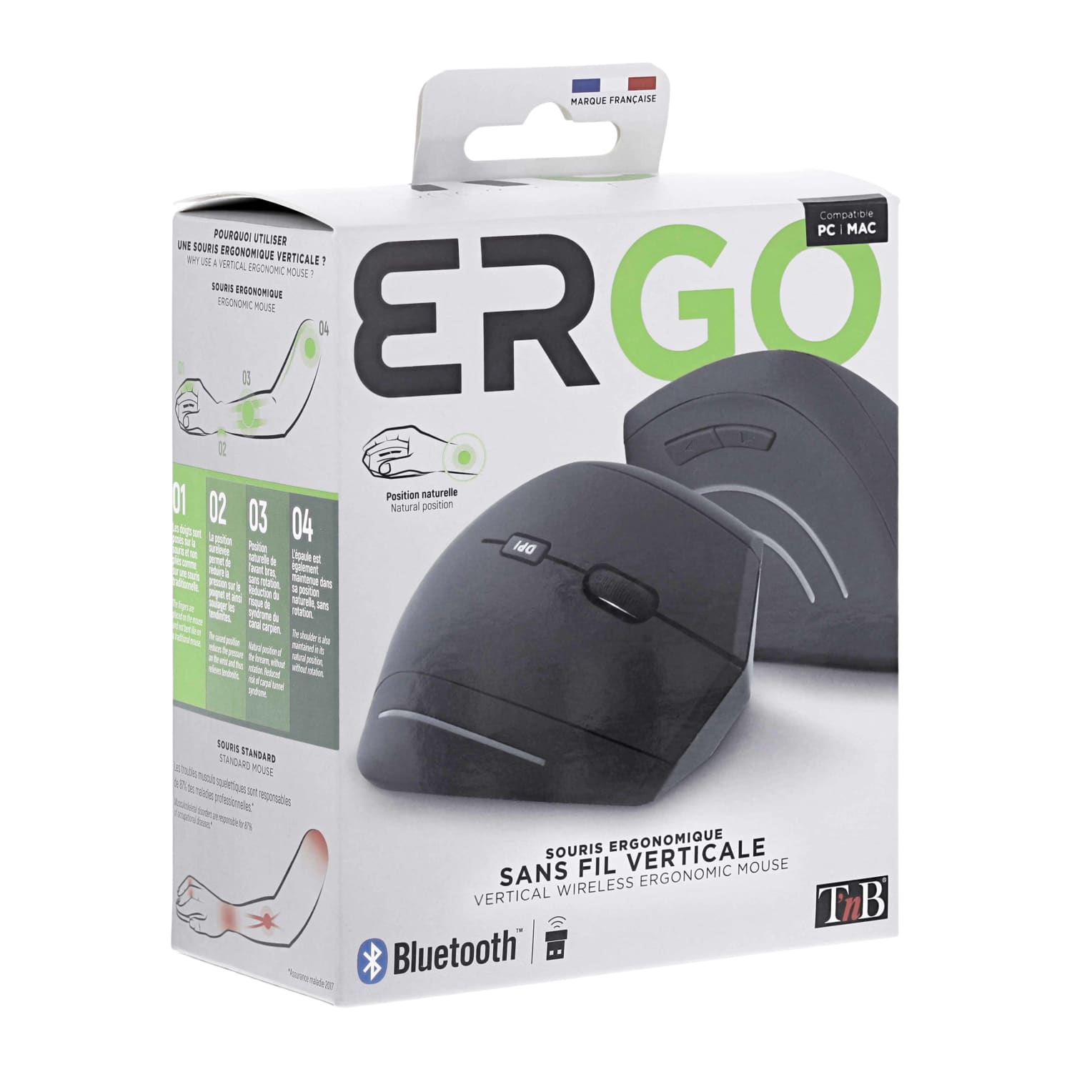Juhtmevaba hiir TnB Bluetooth+USB-A AW26