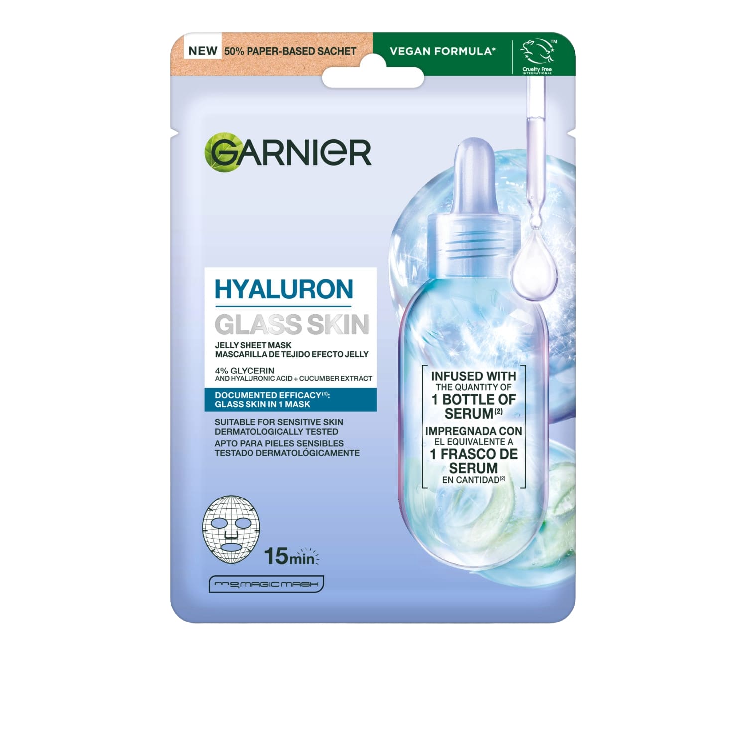 Sejas maska Garnier Hyal. Gl. Skin žel. 27g