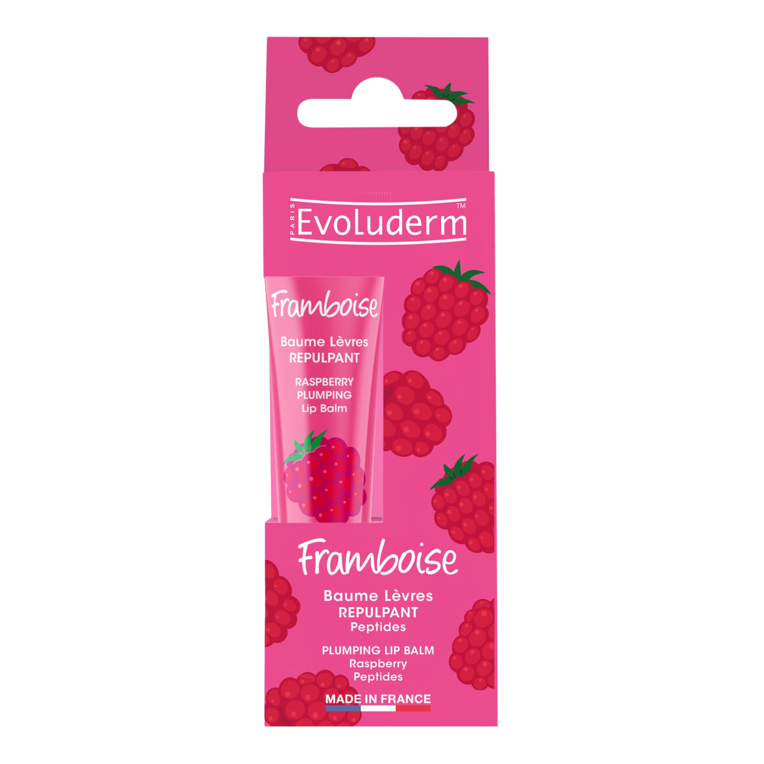 Lūpu balz. Evoluderm Plumping Raspberry 15ml